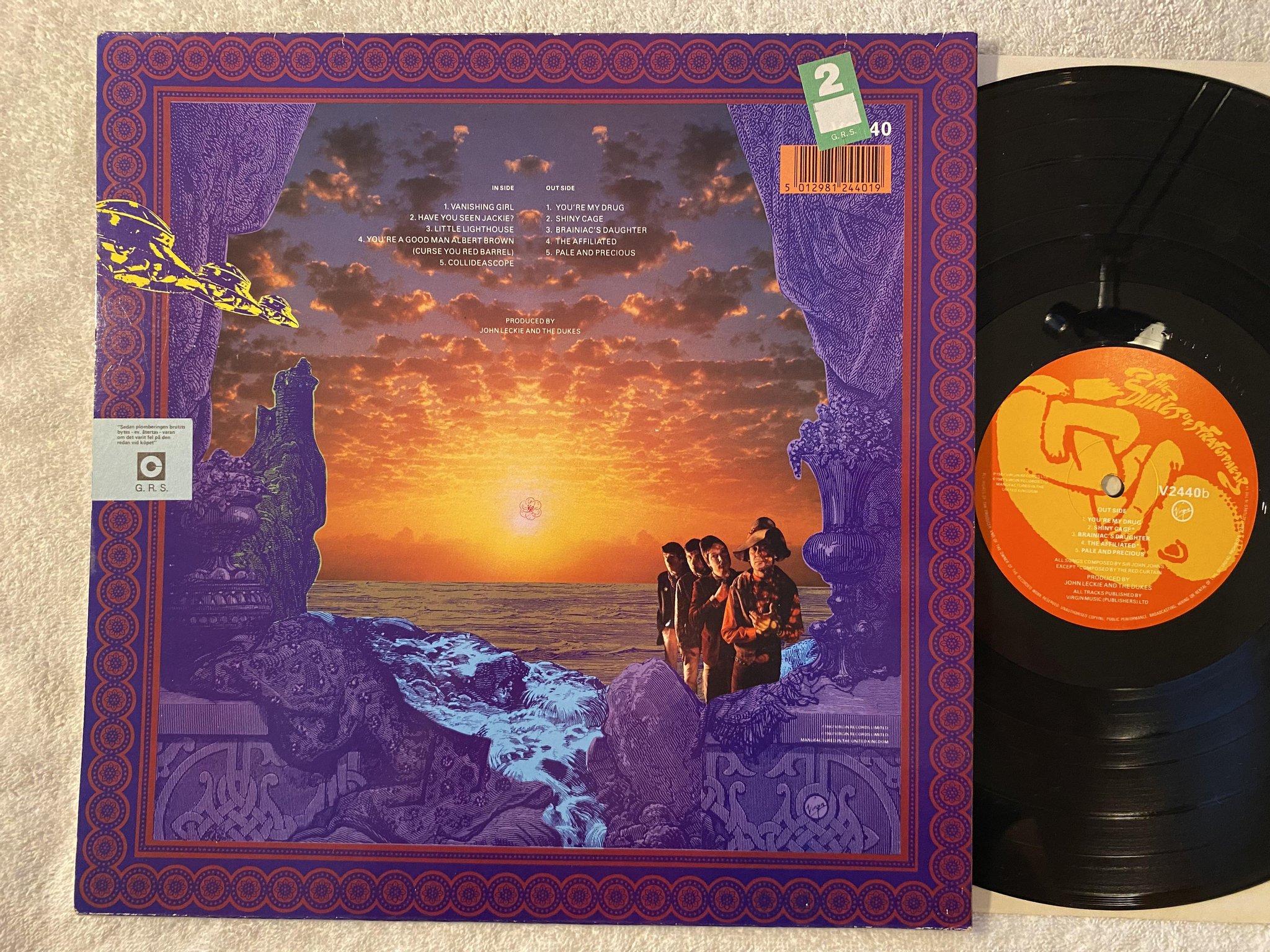 Omslagsbild för skivan THE DUKE OF STRATOSPHEAR Psonic Psunspot LP -87 UK virgin v2440