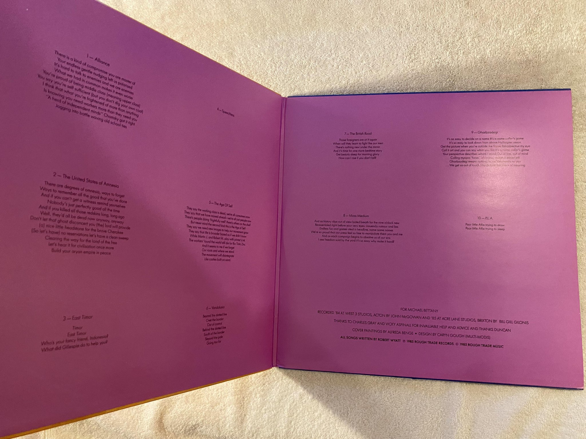 Omslagsbild för skivan ROBERT WYATT old rottenhat LP -85 ncb ROUGH TRADE ROUGH 69