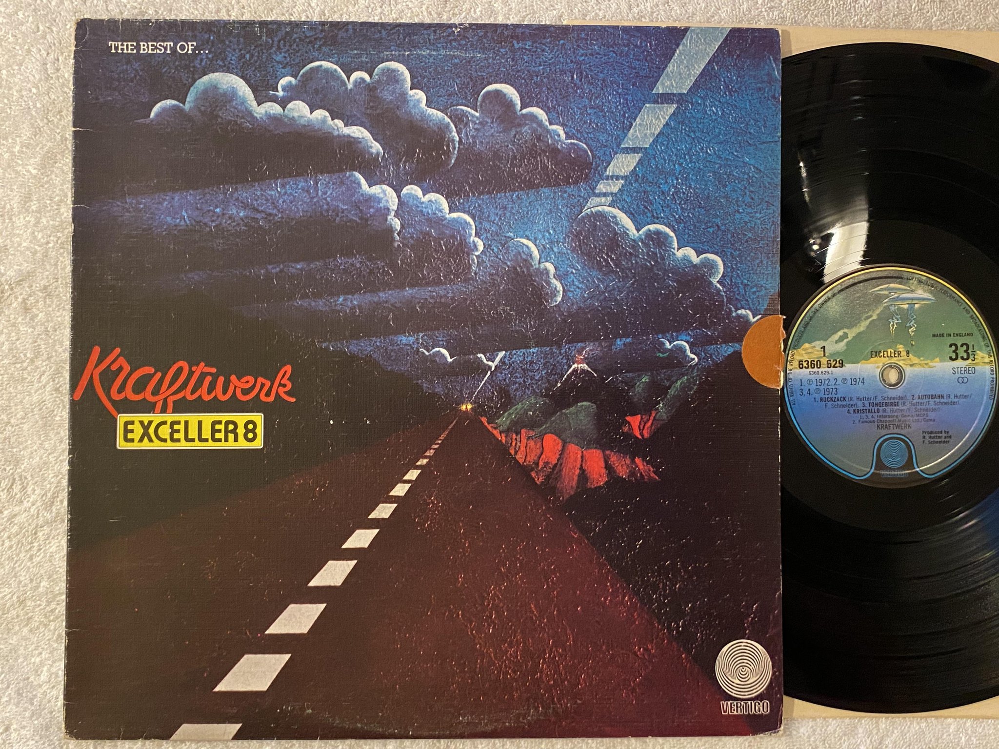 Omslagsbild för skivan KRAFTWERK exceller 8 LP -75 UK VERTIGO 6360 629