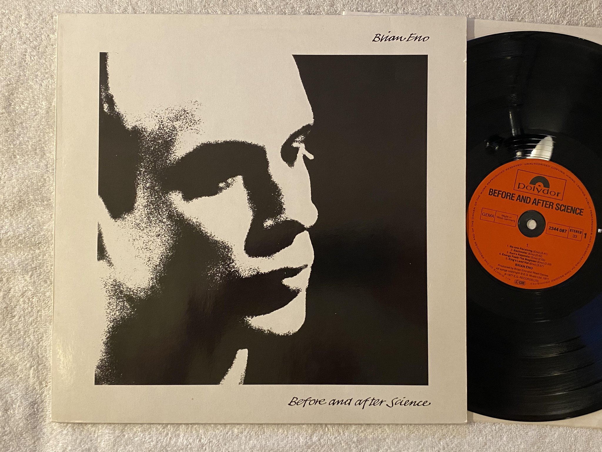 Omslagsbild för skivan BRIAN ENO before and after science LP Ger POLYDOR 2344087