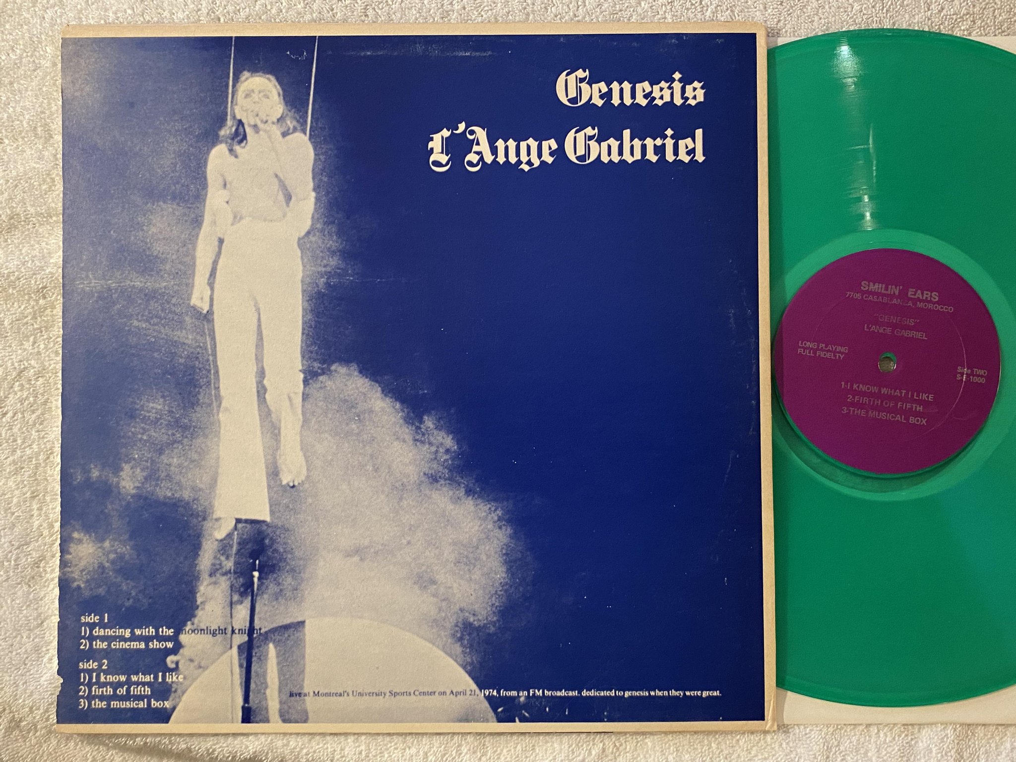 Omslagsbild för skivan GENESIS L'Ange Gabriel LP GREEN VINYL