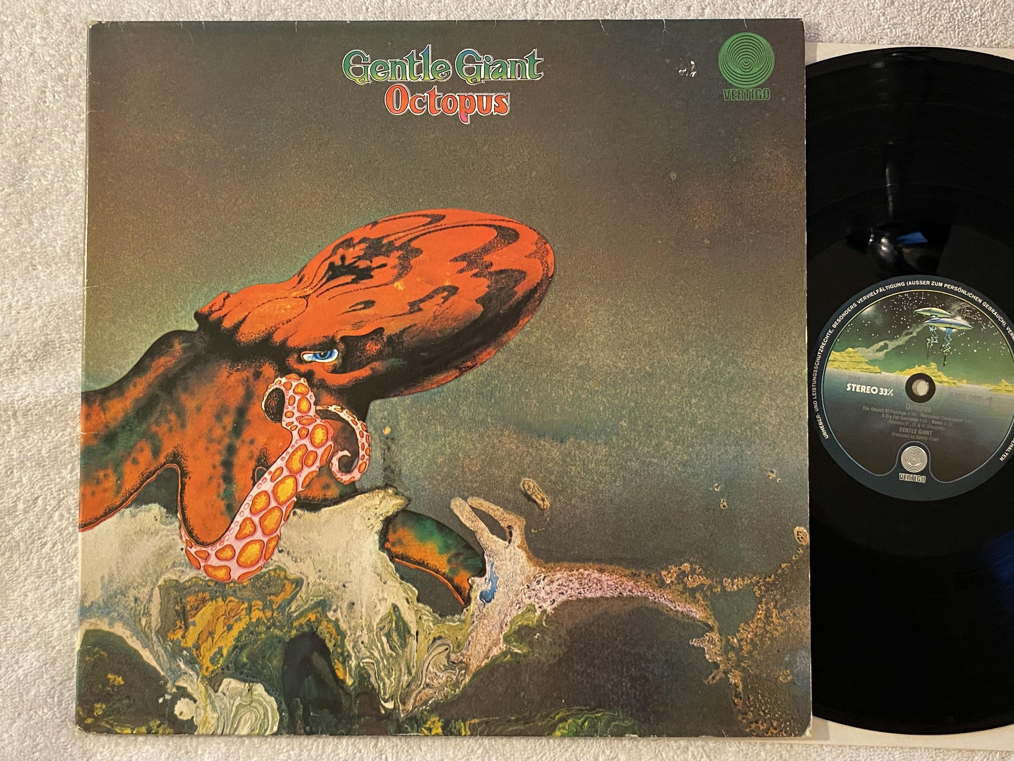 Omslagsbild för skivan GENTLE GIANT octopus LP Ger VERTIGO 6360 080