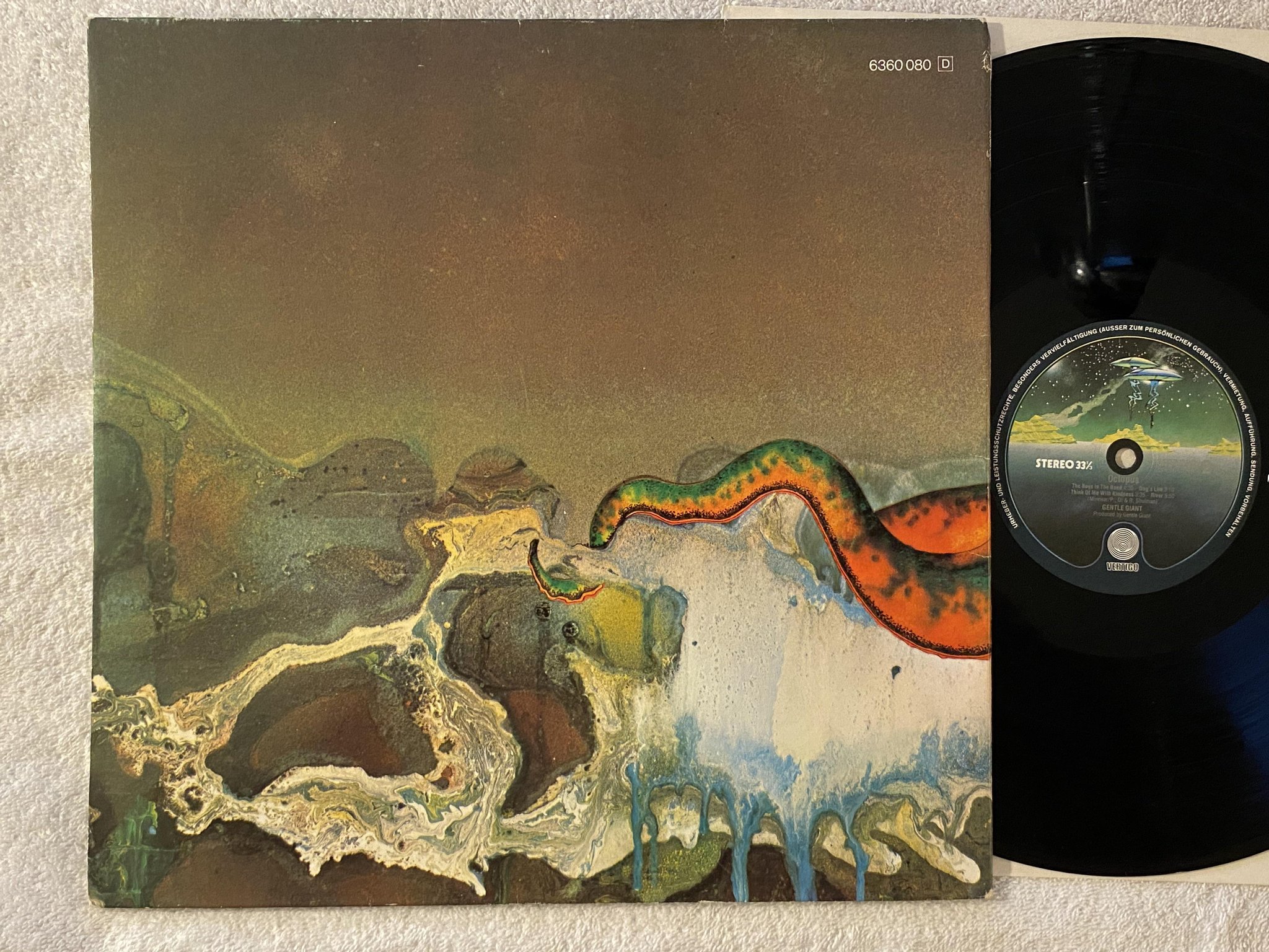 Omslagsbild för skivan GENTLE GIANT octopus LP Ger VERTIGO 6360 080