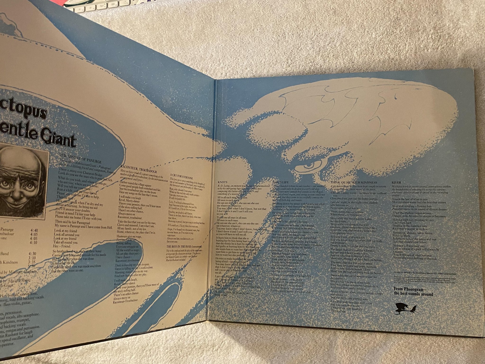 Omslagsbild för skivan GENTLE GIANT octopus LP Ger VERTIGO 6360 080