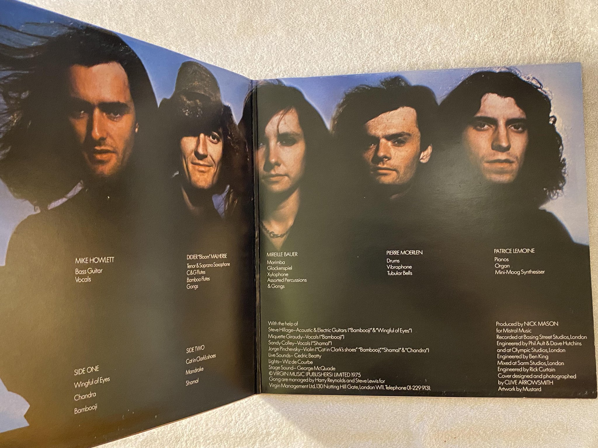 Omslagsbild för skivan GONG shamal LP UK re VIRGIN OVED 17 ** jazz-rock **