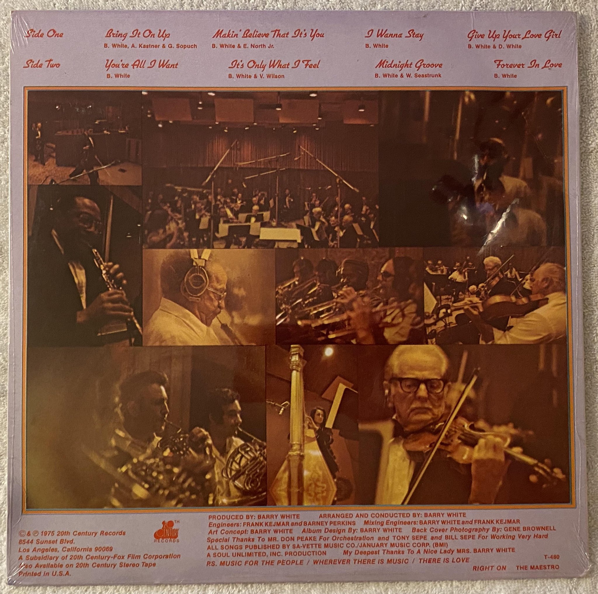 Omslagsbild för skivan LOVE UNLIMITED ORCHESTRA music maestro please LP US 20th CENTURY ** sealed **