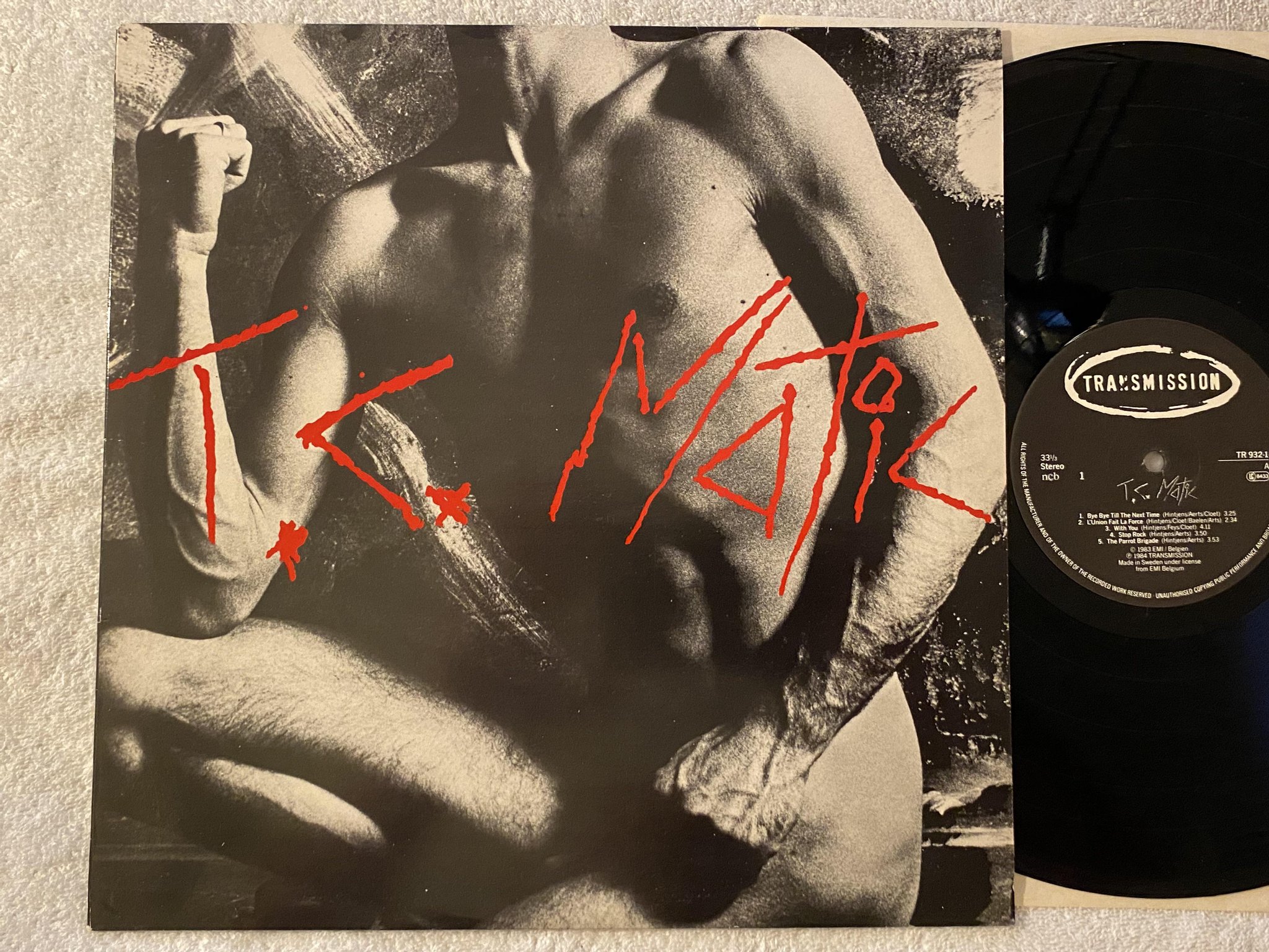 Omslagsbild för skivan TC MATIC s/t LP -84 ncb TRANSMISSION TR 932-1