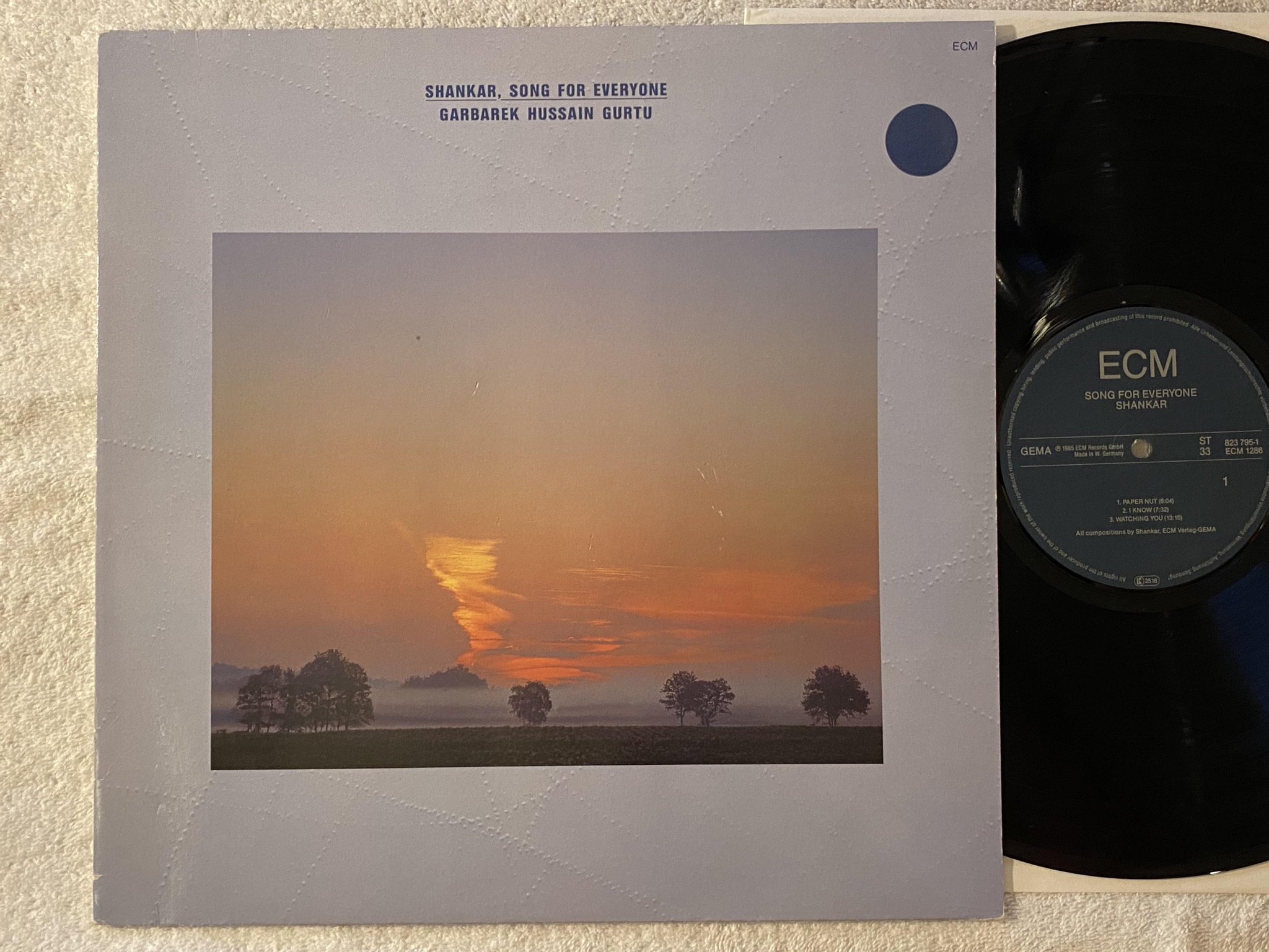 Omslagsbild för skivan SHANKAR songs for everyone LP -85 Ger ECM 823 795-1