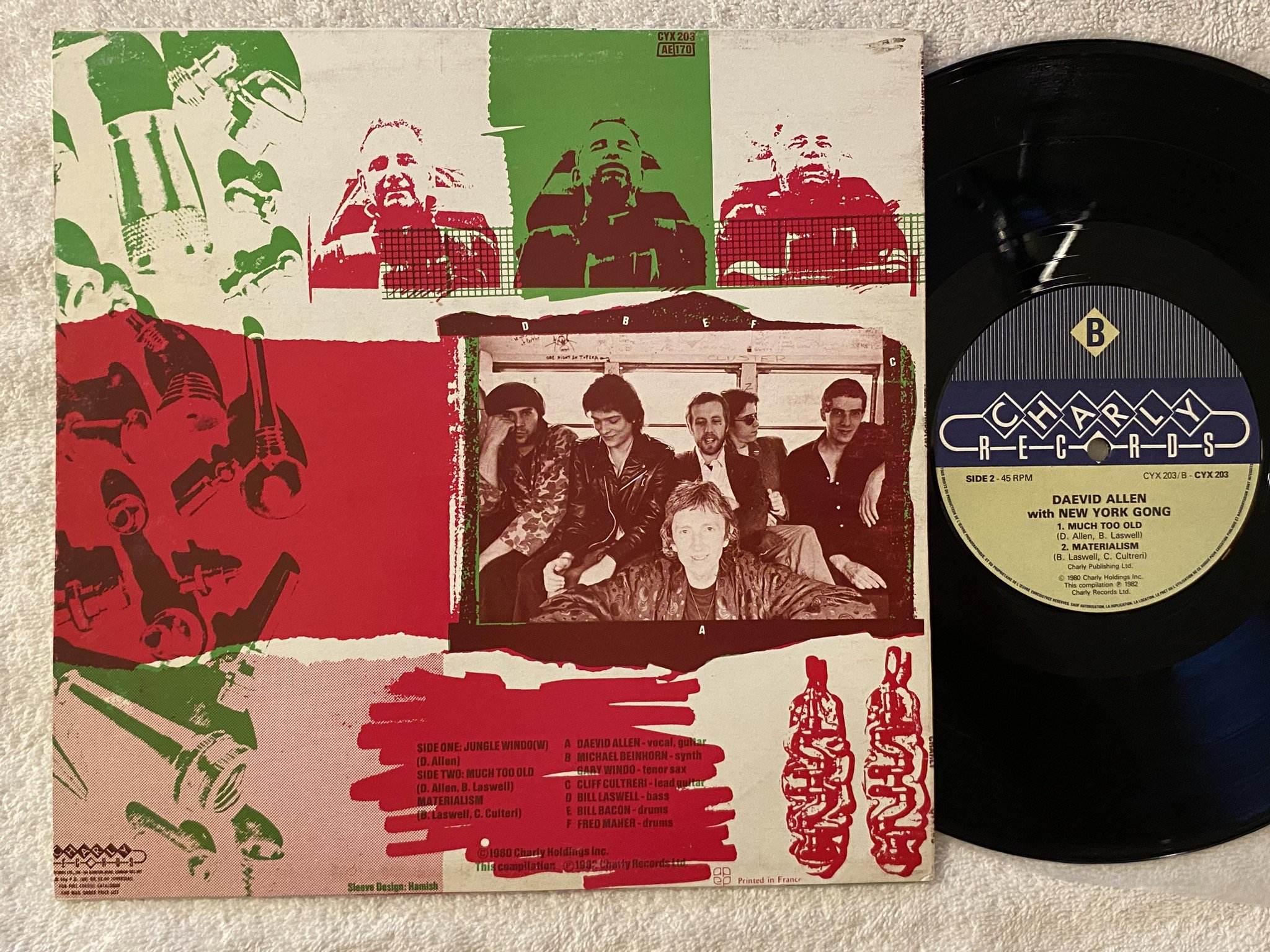 Omslagsbild för skivan DAEVID ALLEN with NEW YORK GONG jungle windo(w) 10" -82 UK charly cyx 203