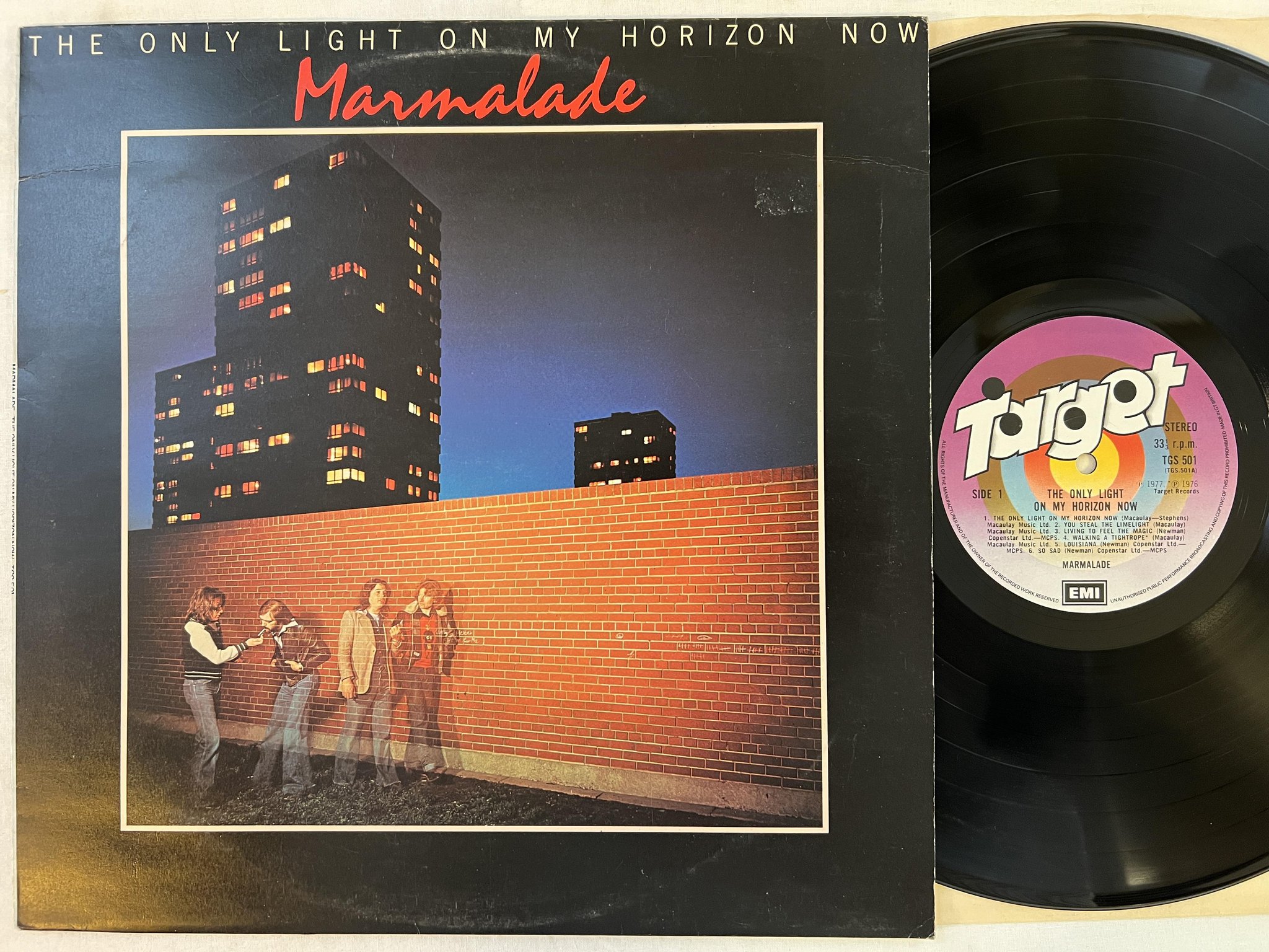 Omslagsbild för skivan MARMALADE the only light on my horizon now LP -77 EMI TGS 501