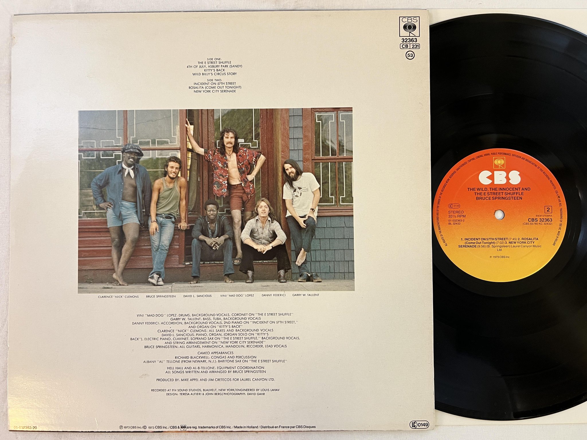 Omslagsbild för skivan BRUCE SPRINGSTEEN the wild, the innocent ... LP Hol CBS 32363