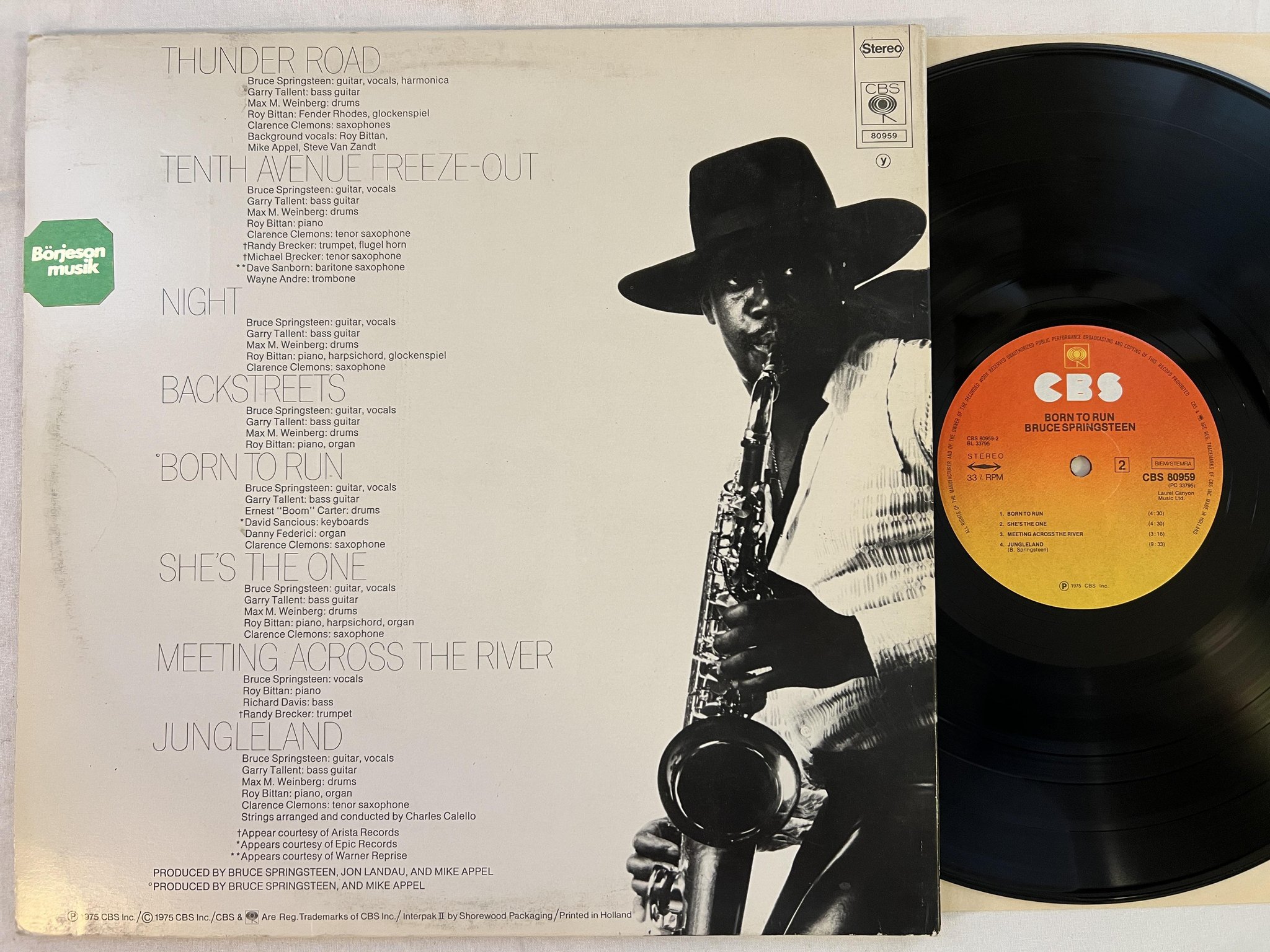 Omslagsbild för skivan BRUCE SPRINGSTEEN the wild, the innocent ... LP Hol CBS 32363