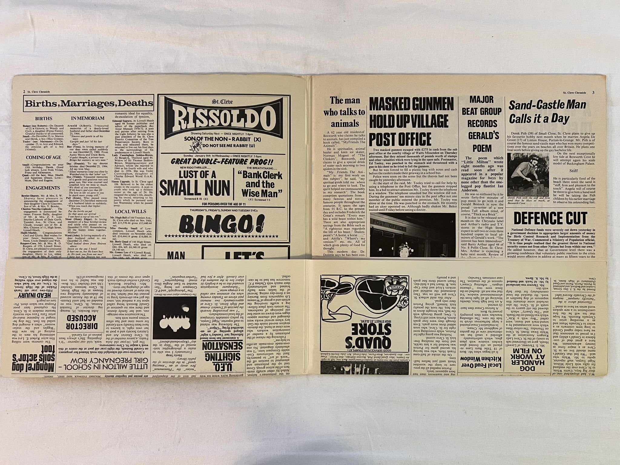 Omslagsbild för skivan JETHRO TULL thick as a brick LP -72 ncb CHRYSALIS CHR 1003