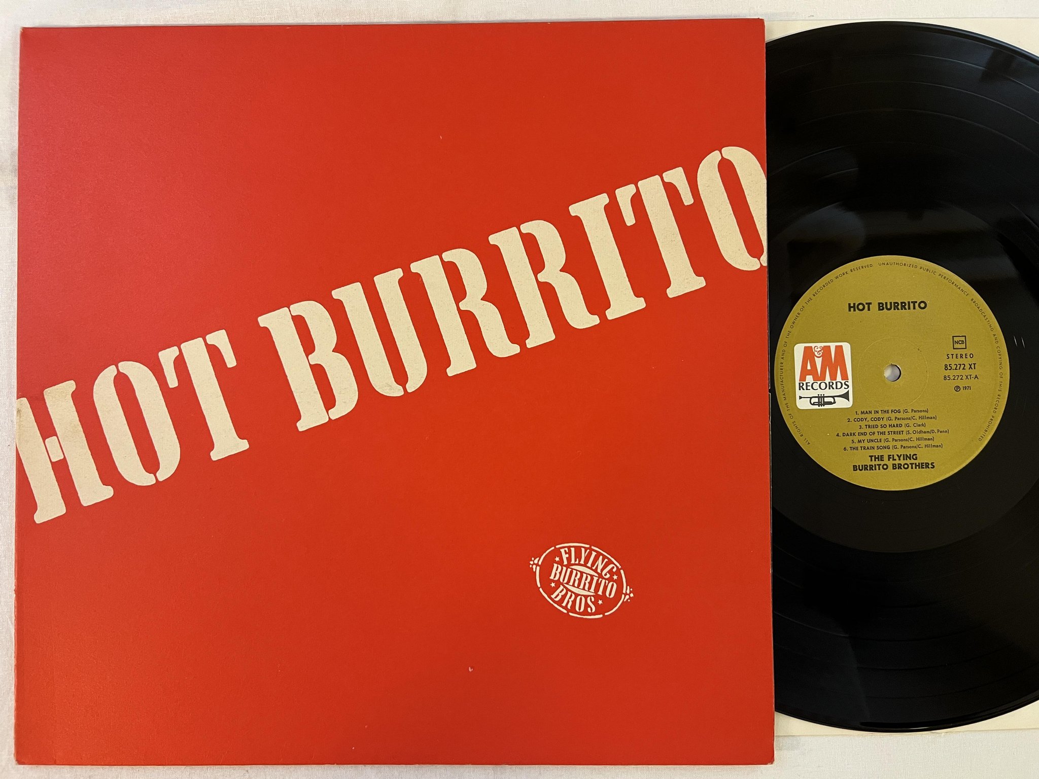 Omslagsbild för skivan THE FLYING BURRITO BROTHERS Hot Burrito LP -71 ncb A&M 85272 XT