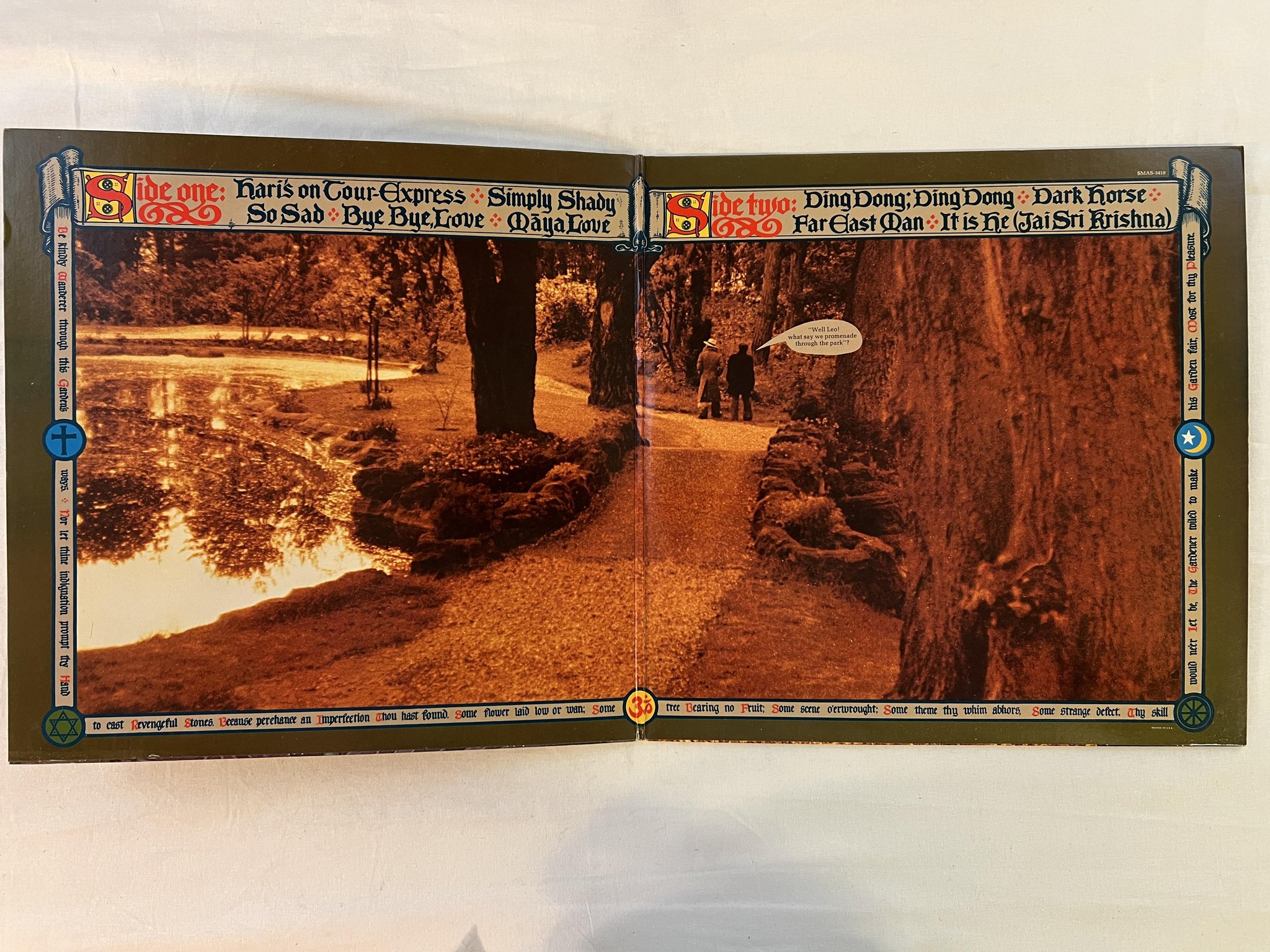 Omslagsbild för skivan GEORGE HARRISON dark horse LP -74 US EMI SMAS-3418