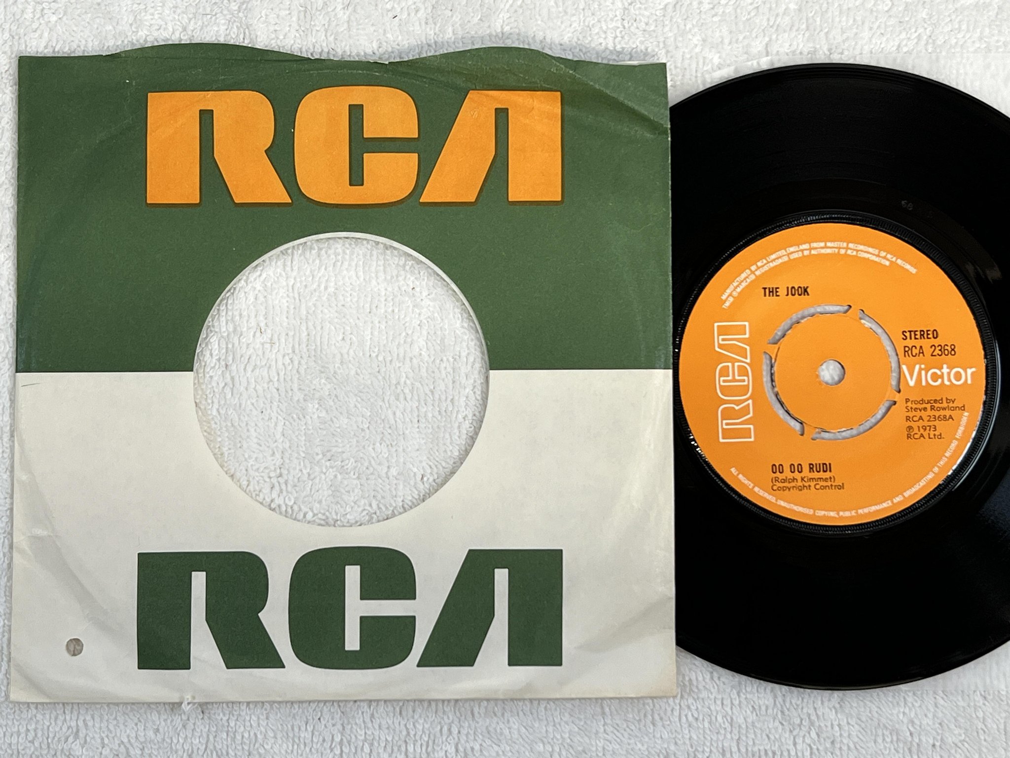 Omslagsbild för skivan THE JOOK Oo Oo Rudi 7"single -73 UK RCA 2368