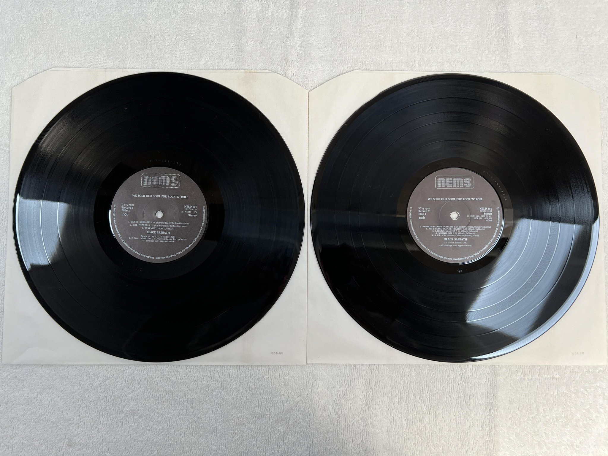 Omslagsbild för skivan BLACK SABBATH we sold our soul for rock n roll 2xLP ncb NEMS NELD 101