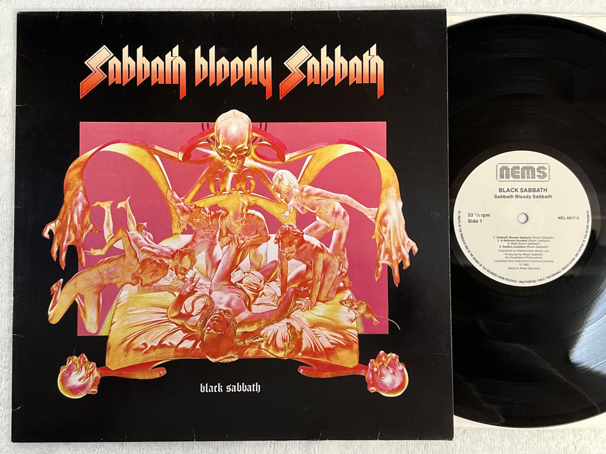 Omslagsbild för skivan BLACK SABBATH sabbath bloody sabbath LP -80 Ger NEMS NEL-6017-3