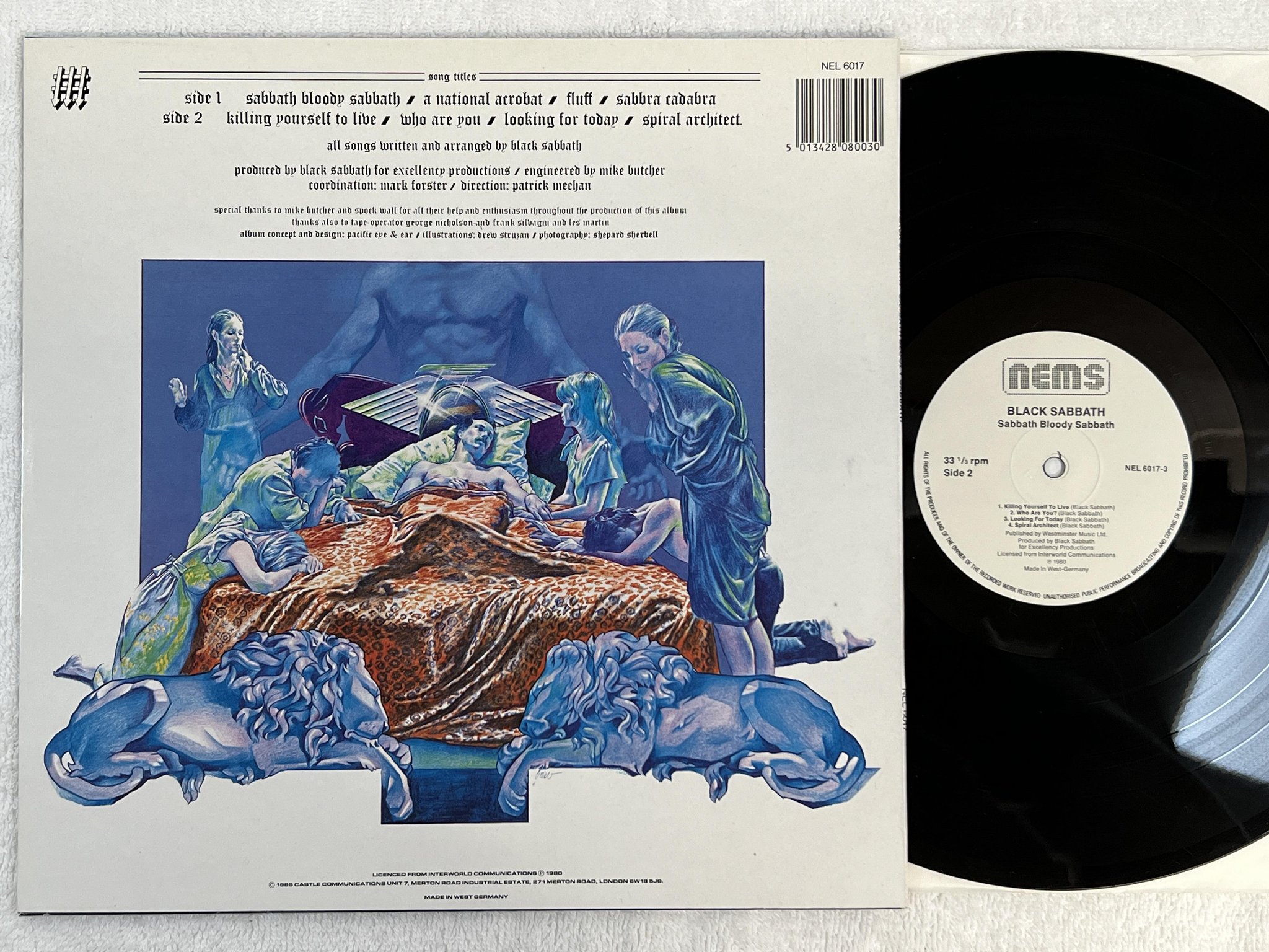 Omslagsbild för skivan BLACK SABBATH sabbath bloody sabbath LP -80 Ger NEMS NEL-6017-3