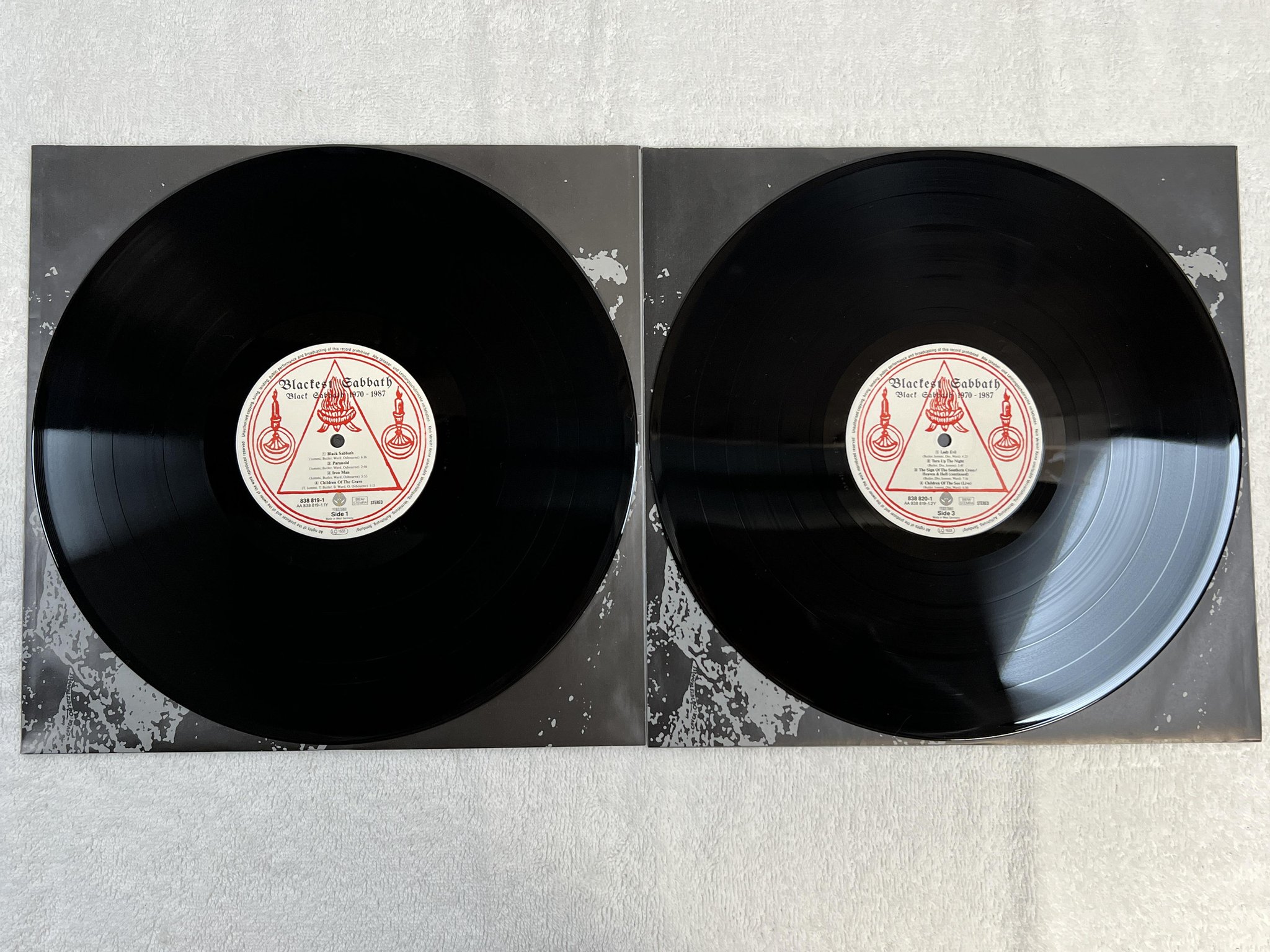 Omslagsbild för skivan BLACK SABBATH Blackest Sabbath 2xLP -89 Ger VERTIGO 838 818-1