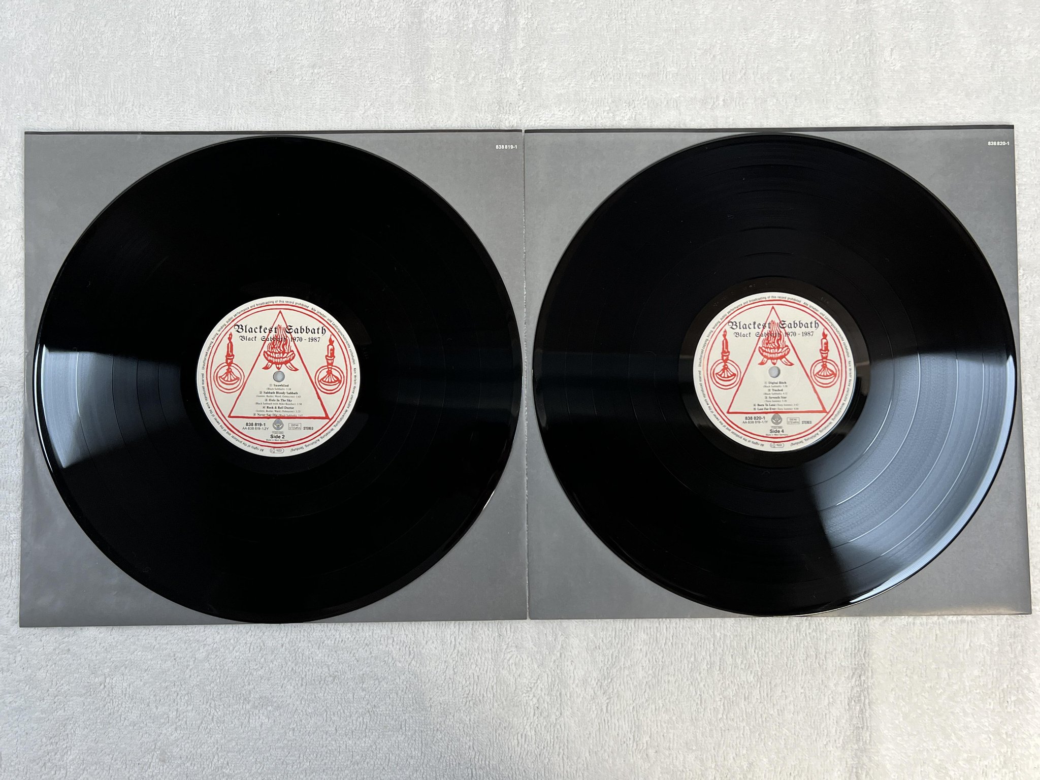 Omslagsbild för skivan BLACK SABBATH Blackest Sabbath 2xLP -89 Ger VERTIGO 838 818-1