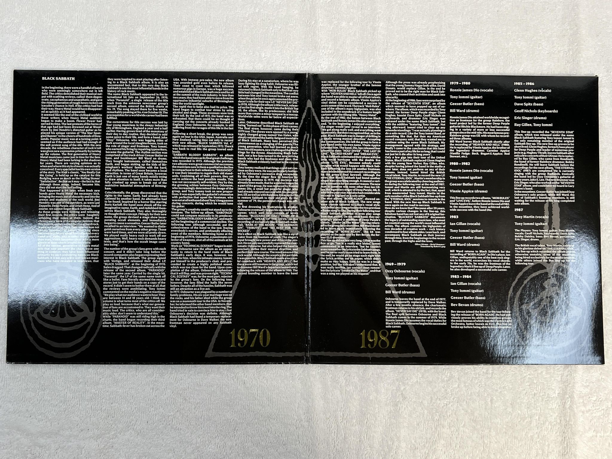 Omslagsbild för skivan BLACK SABBATH Blackest Sabbath 2xLP -89 Ger VERTIGO 838 818-1