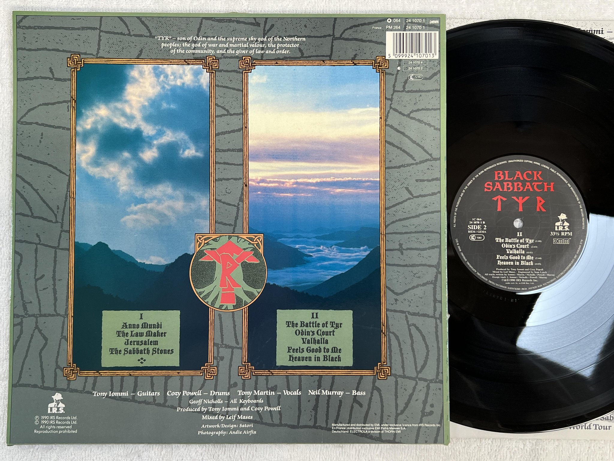 Omslagsbild för skivan BLACK SABBATH tyr LP -90 Ger I.R.S. 1C 064-2410701 *** RARE ***