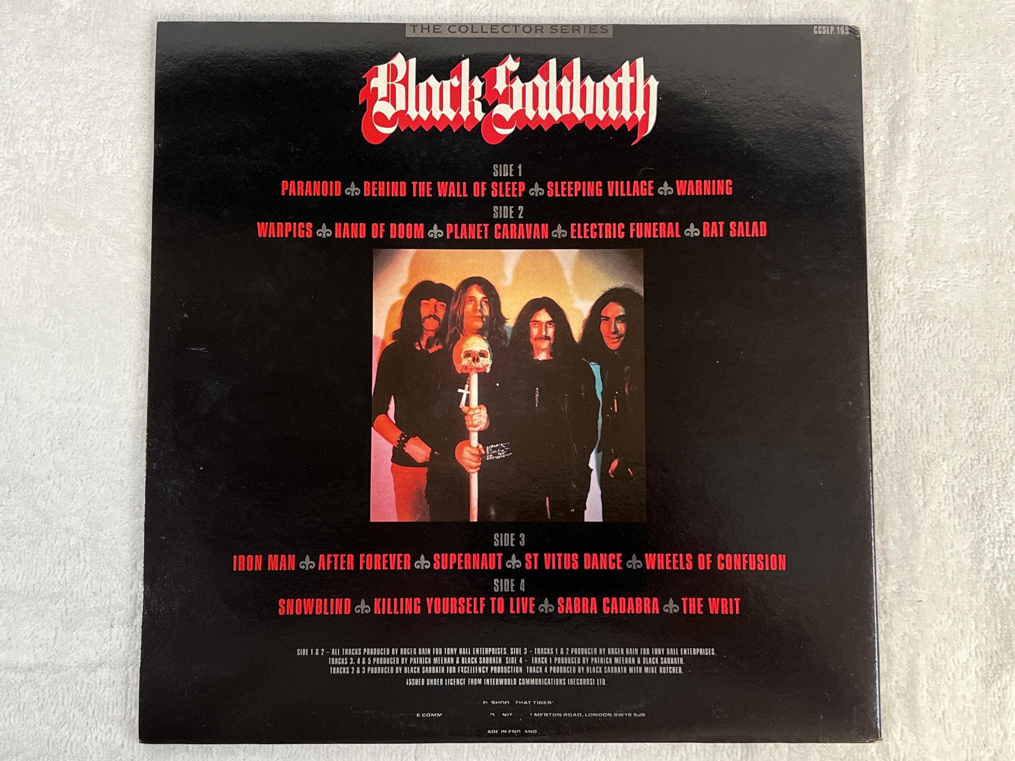 Omslagsbild för skivan BLACK SABBATH the collection 2xLP -85 UK CASTLE COMMUNICATIONS CCSLP 109