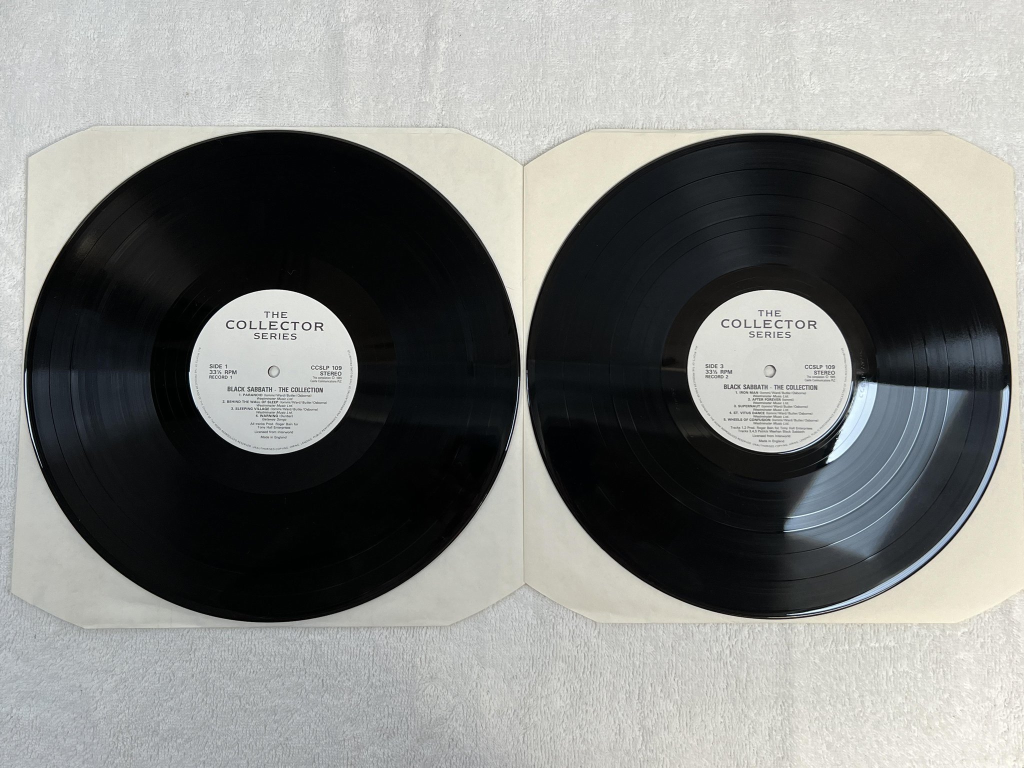 Omslagsbild för skivan BLACK SABBATH the collection 2xLP -85 UK CASTLE COMMUNICATIONS CCSLP 109