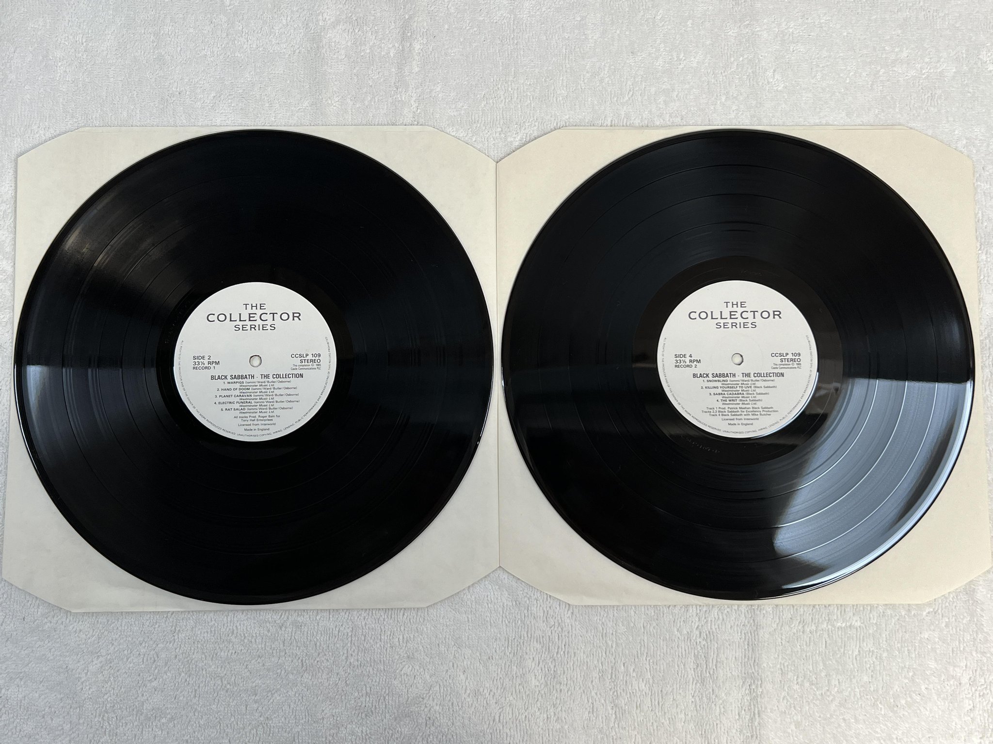 Omslagsbild för skivan BLACK SABBATH the collection 2xLP -85 UK CASTLE COMMUNICATIONS CCSLP 109