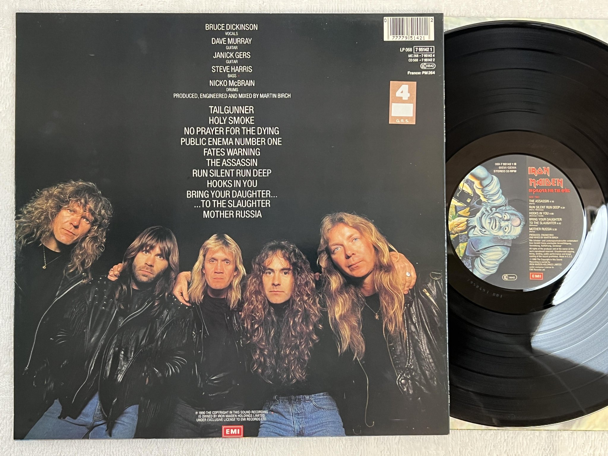 Omslagsbild för skivan IRON MAIDEN Fear Of The Dark 2xLP -92 EU EMI 7991621 *** RARE ***