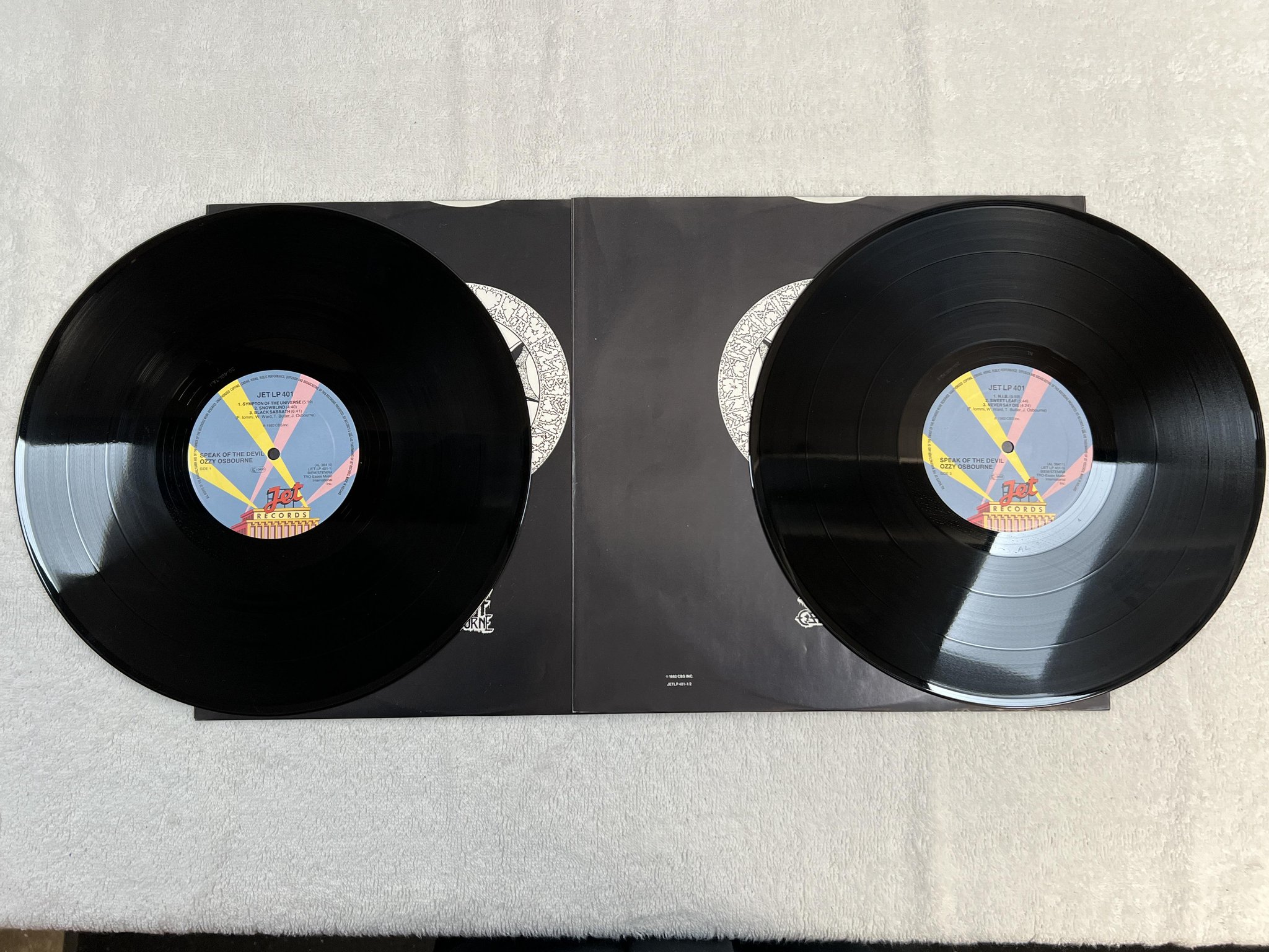 Omslagsbild för skivan OZZY OSBOURNE speak of the devil 2xLP -82 Hol JET LP 401