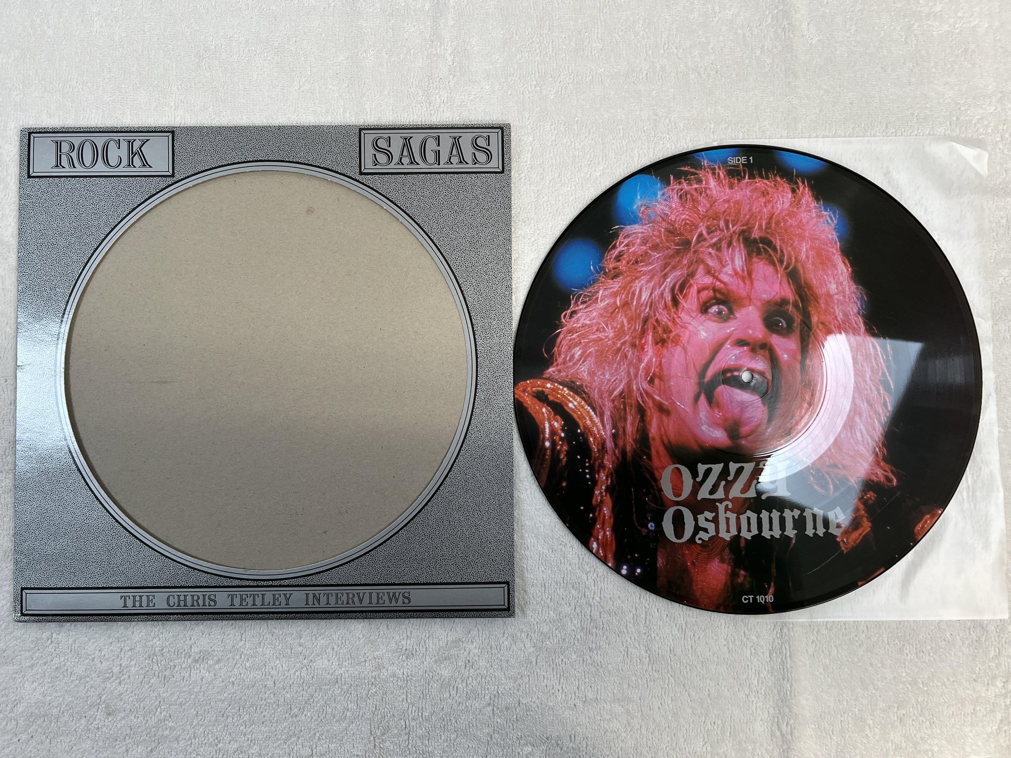 Omslagsbild för skivan OZZY OSBOURNE the Chris Tetley interviews pt one 12" picture disc CT 1010