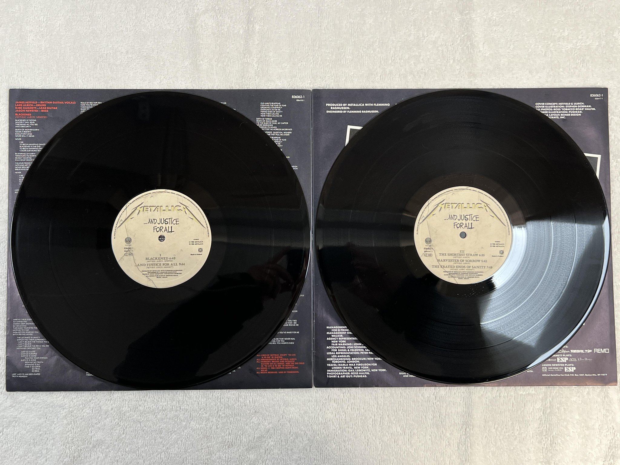 Omslagsbild för skivan METALLICA ... and justice for all 2xLP -88 Hol VERTIGO 836062-1