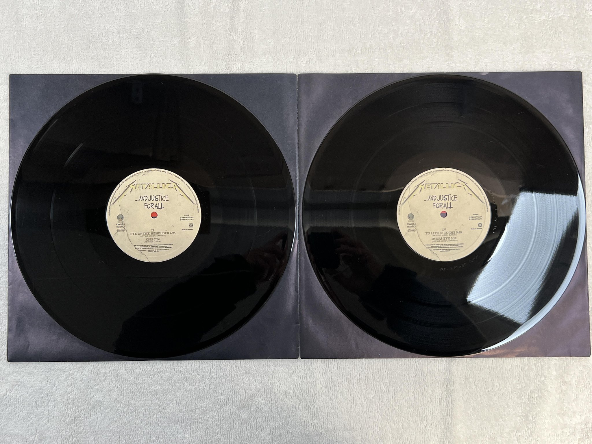 Omslagsbild för skivan METALLICA ... and justice for all 2xLP -88 Hol VERTIGO 836062-1