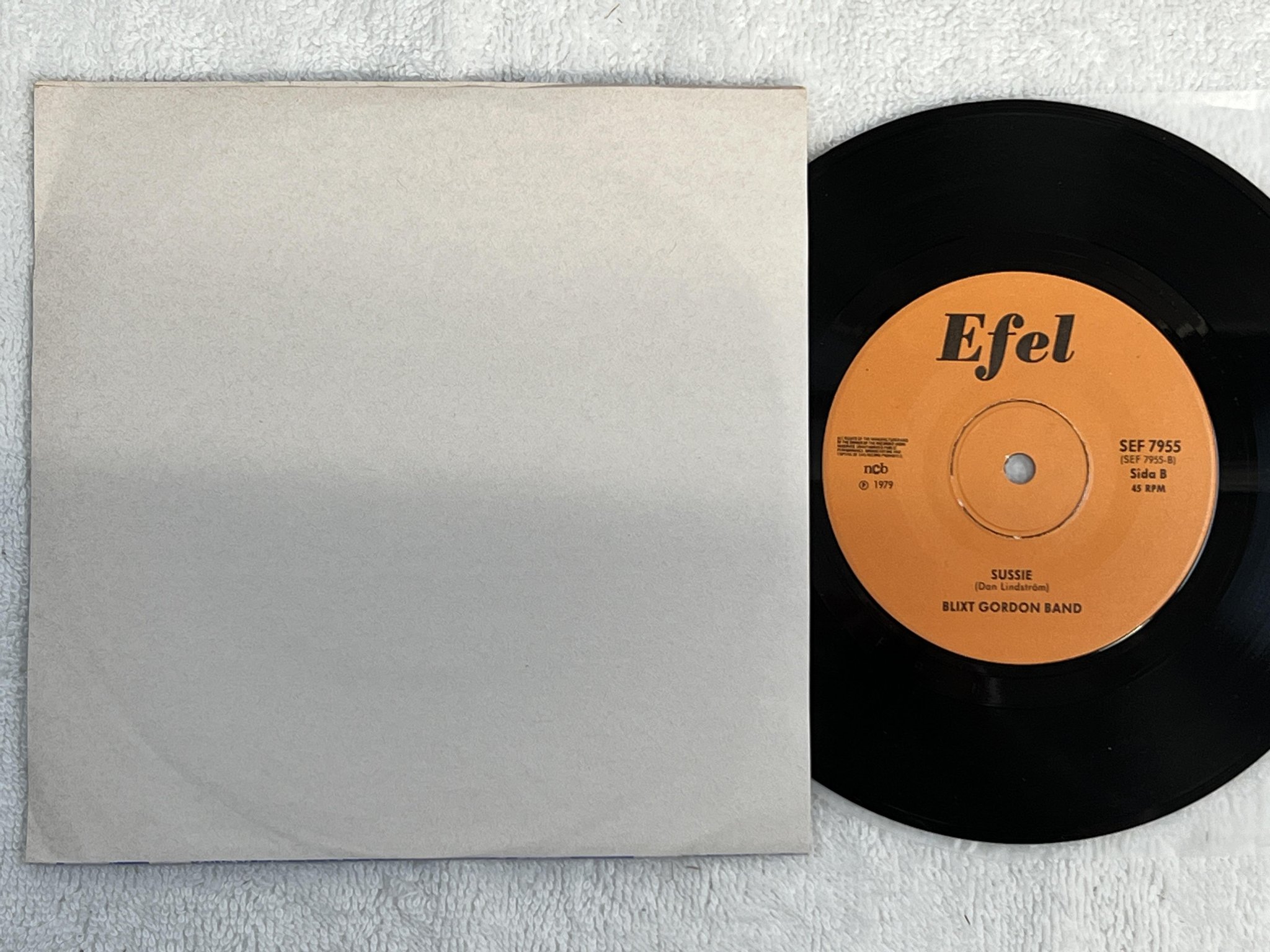 Omslagsbild för skivan BLIXT GORDON BAND i dina ögon 7"single -79 Swe EFEL SEF 7955 ** Power Pop **