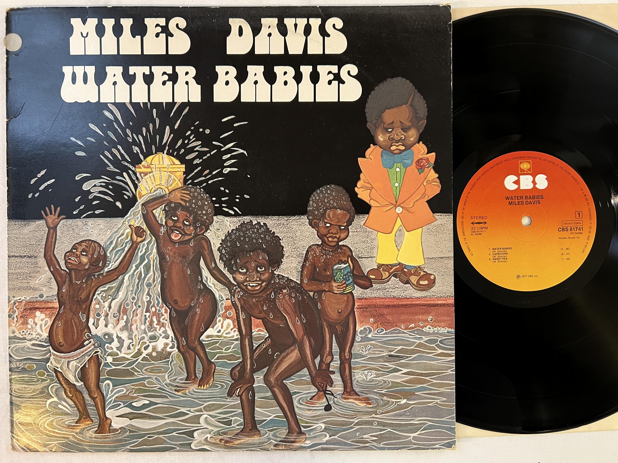 Omslagsbild för skivan MILES DAVIS water babies LP Hol CBS 81741