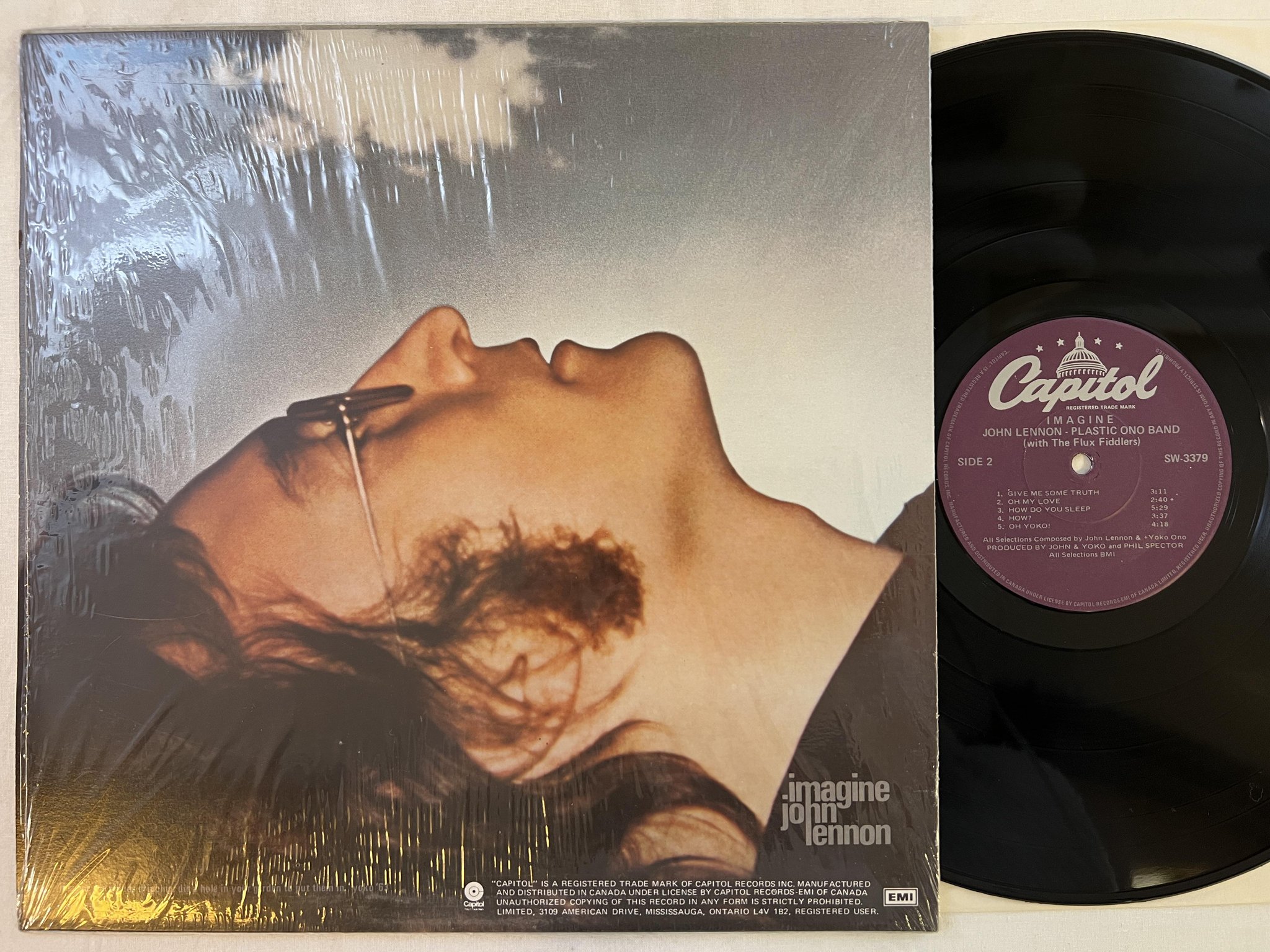 Omslagsbild för skivan JOHN LENNON imagine LP Can CAPITOL SW-3379