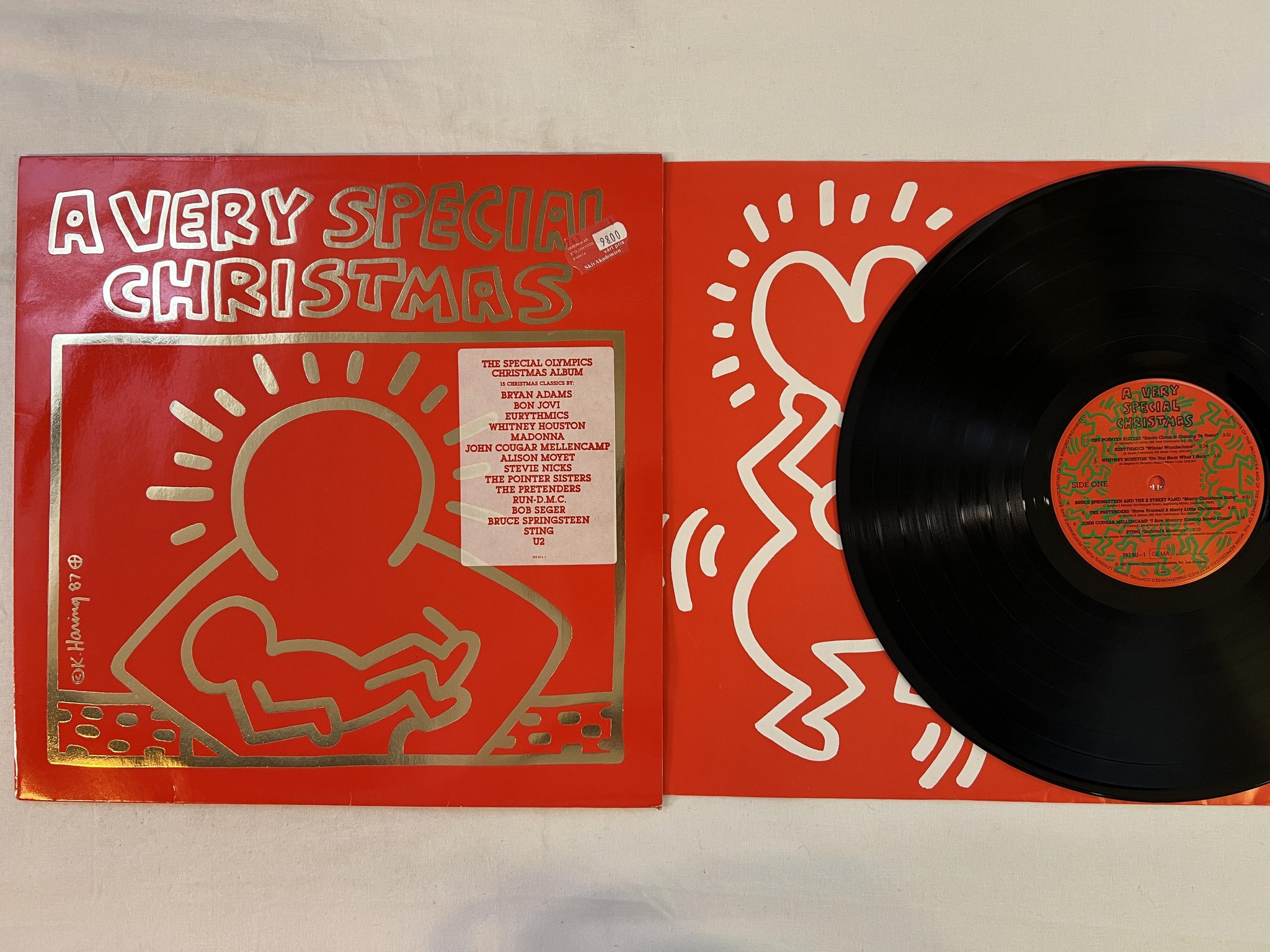 Omslagsbild för skivan V/A a very special christmas LP -87 A&M 393911-1 *** KEITH HARING ART COVER **