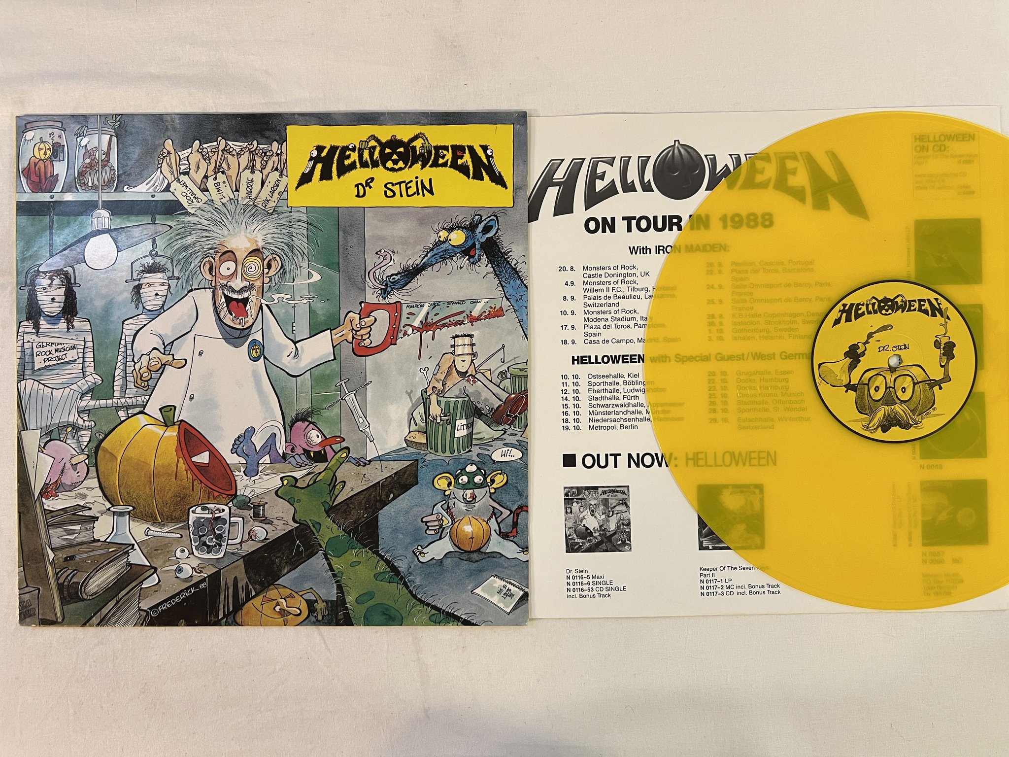 Omslagsbild för skivan HALLOWEEN Dr Stein 12" -88 Ger NOISE INTERNATIONAL n 0116-5 ** yellow vinyl **