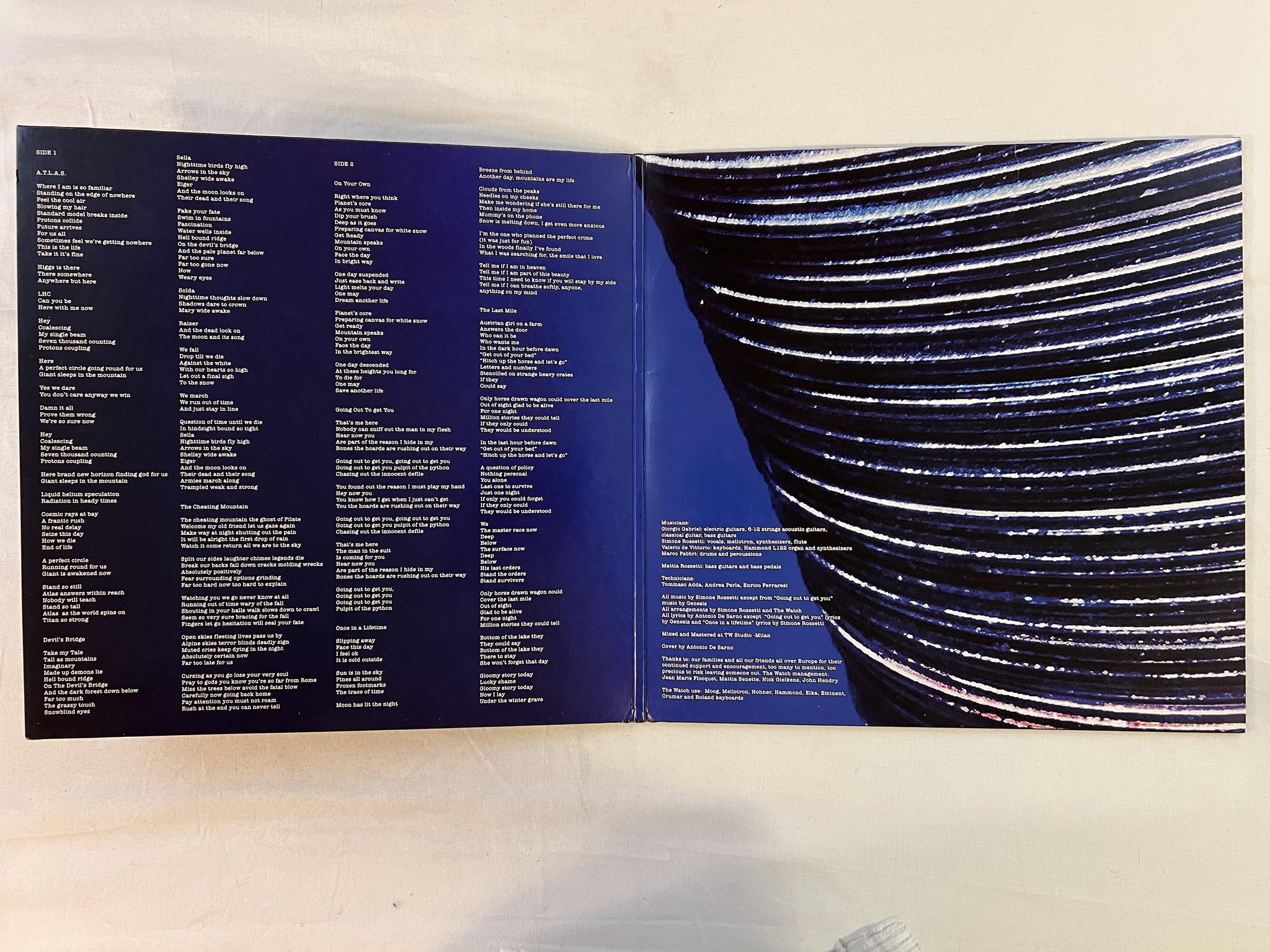 Omslagsbild för skivan THE WATCH tracks from the alps LP 2014 Ita PICK UP RECORDS PKR 0020