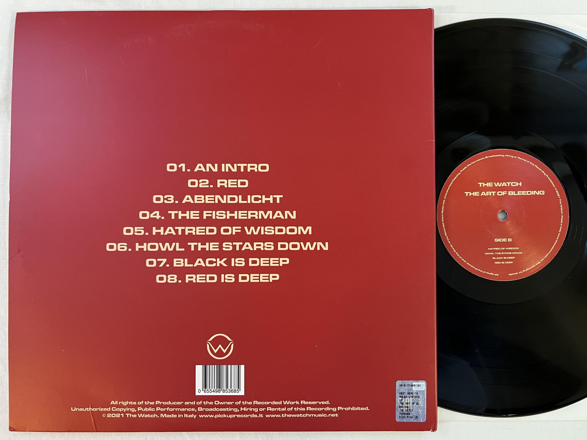 Omslagsbild för skivan THE WATCH The Art Of Bleeding LP 2021 Ita PRIVATE PRESS TWM 0388