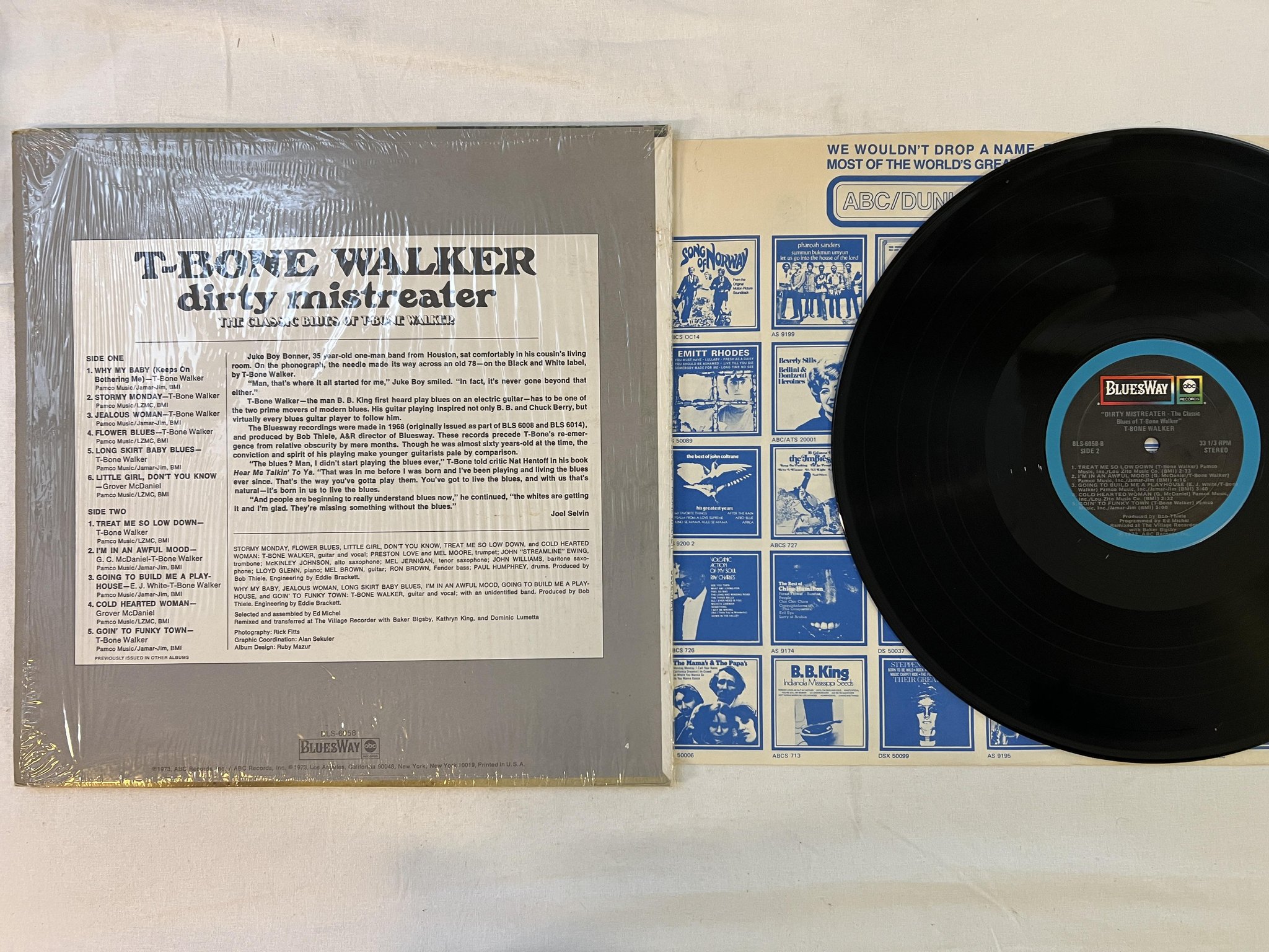 Omslagsbild för skivan T-BONE WALKER dirty mistreater LP -73 US BLUESWAY BLS-6058