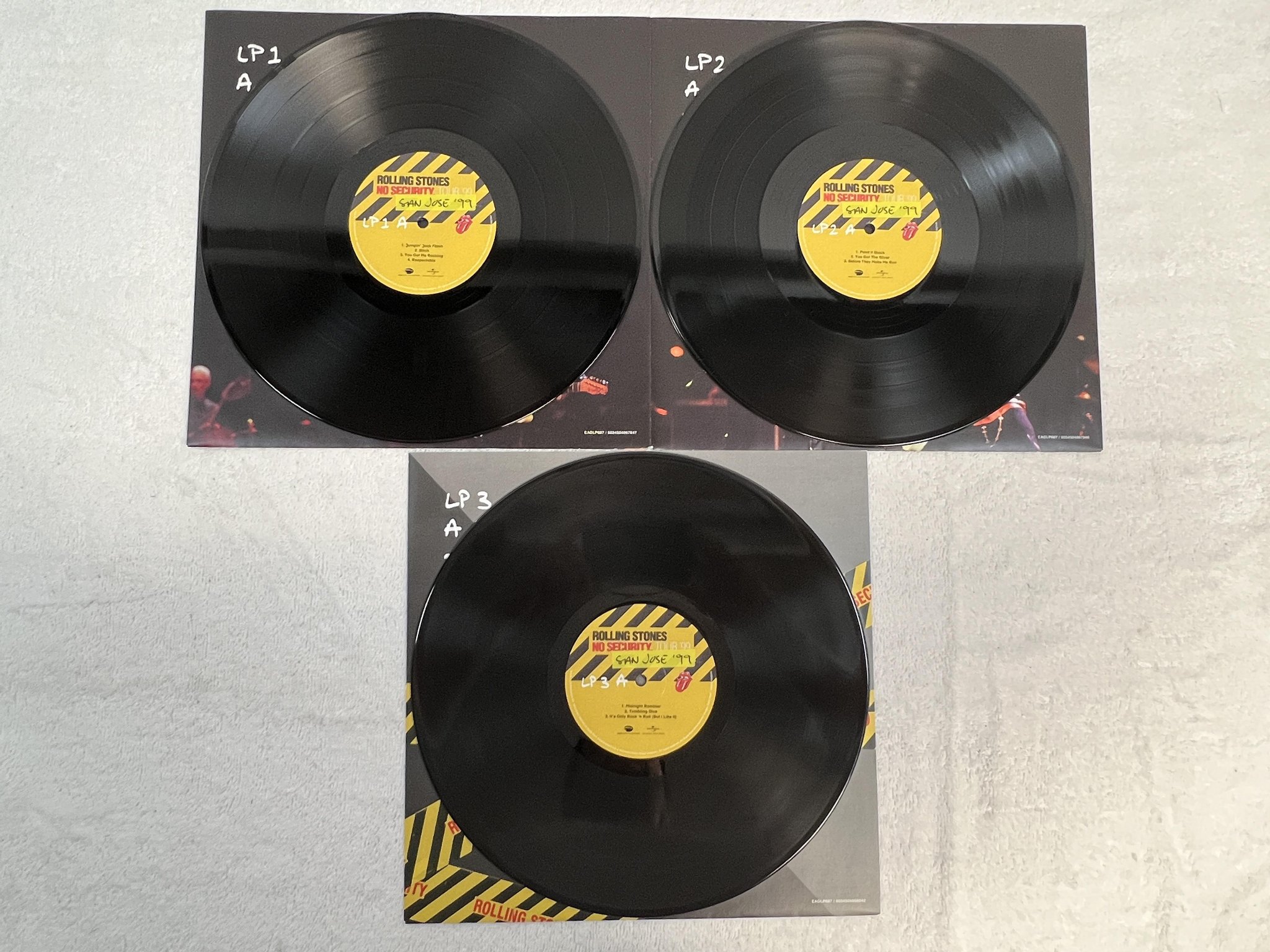 Omslagsbild för skivan ROLLING STONES No Security. San Jose '99 3xLP 2018 EU UNIVERSAL EAGLP687