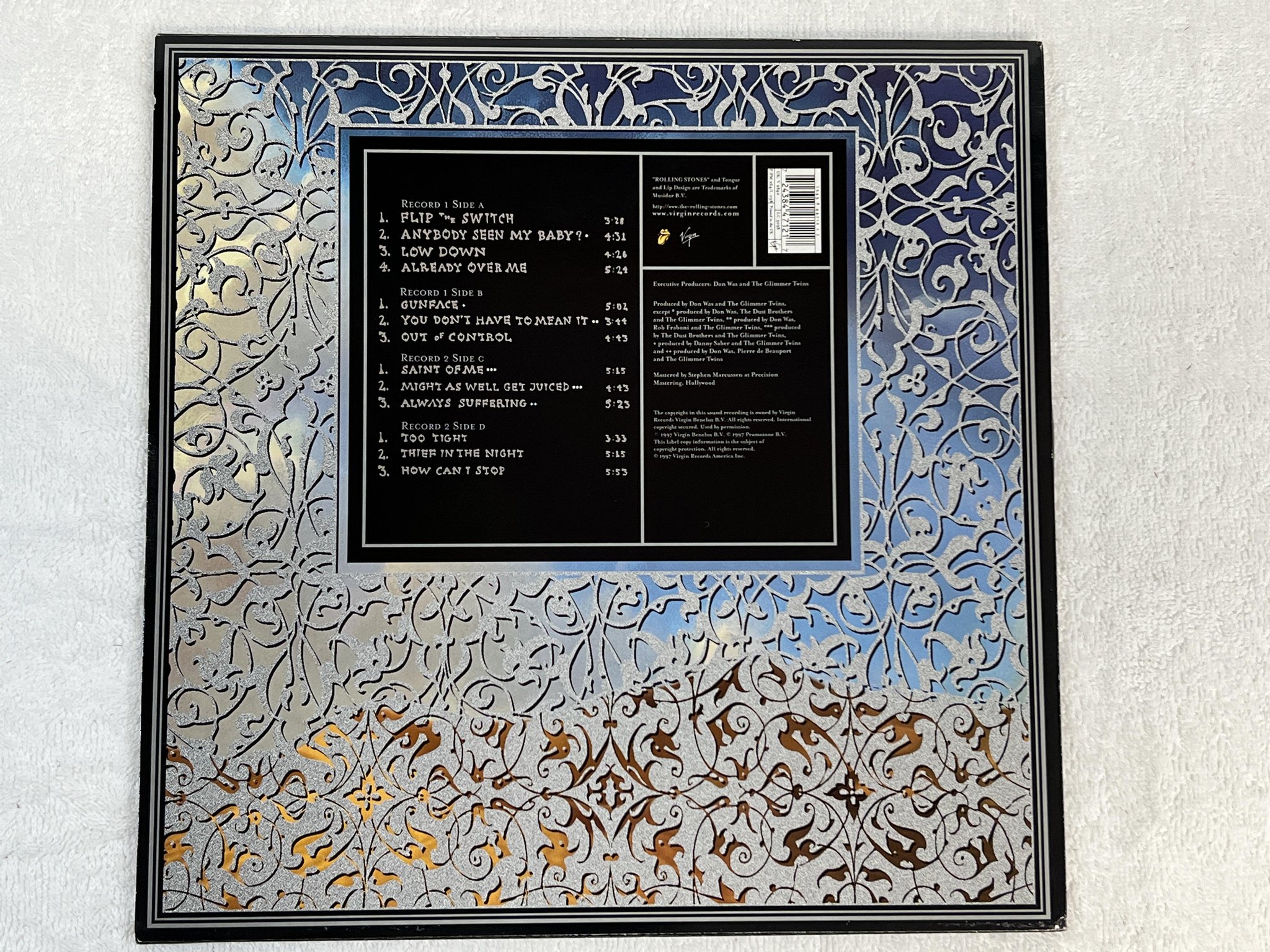 Omslagsbild för skivan ROLLING STONES Bridges To Babylon 2xLP -97 EU VIRGIN V2840 *** VERY RARE ***