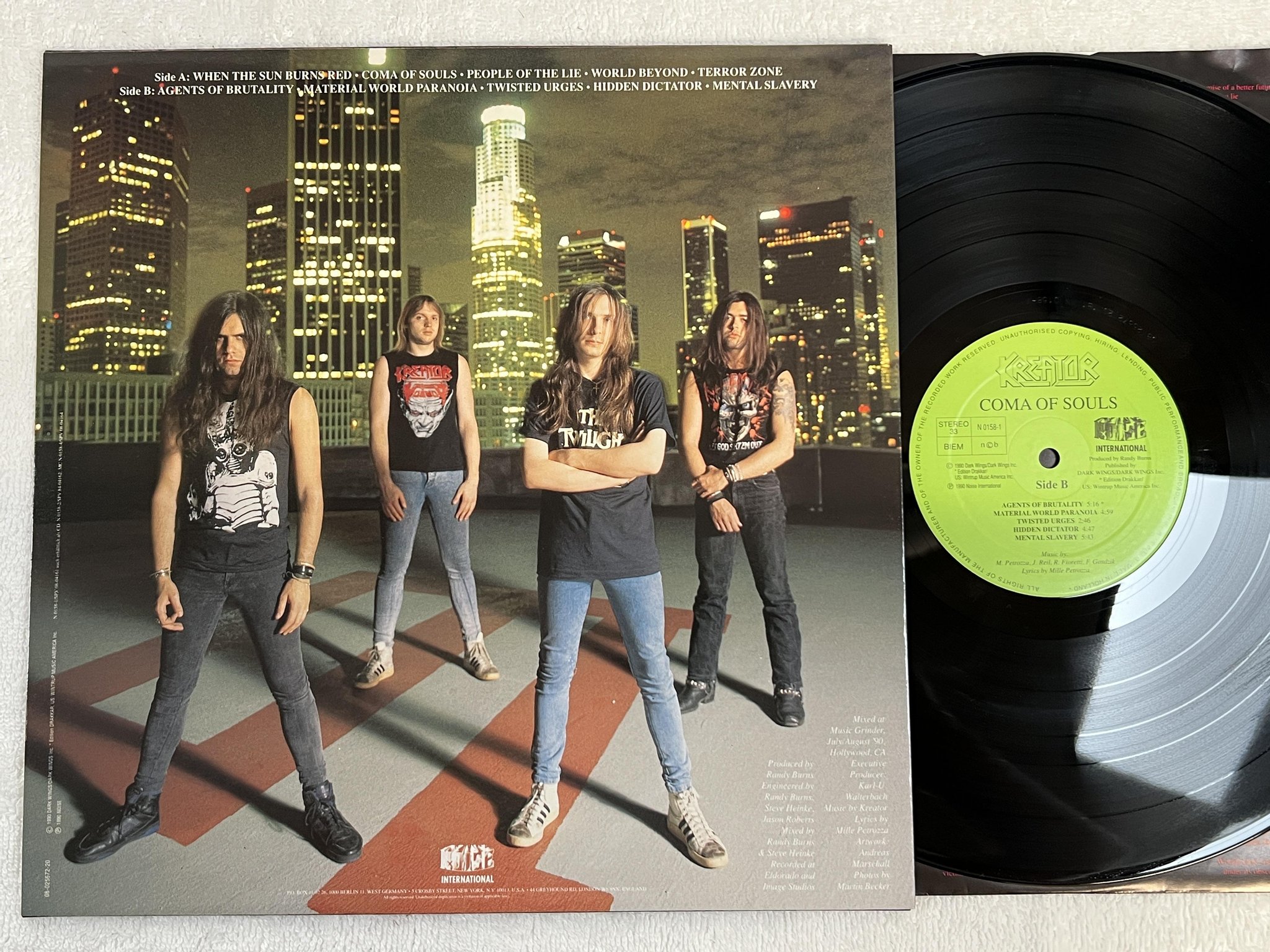 Omslagsbild för skivan KREATOR coma of souls LP -90 ncb NOISE INTERNATIONAL N 0158-1 ** TRASH **