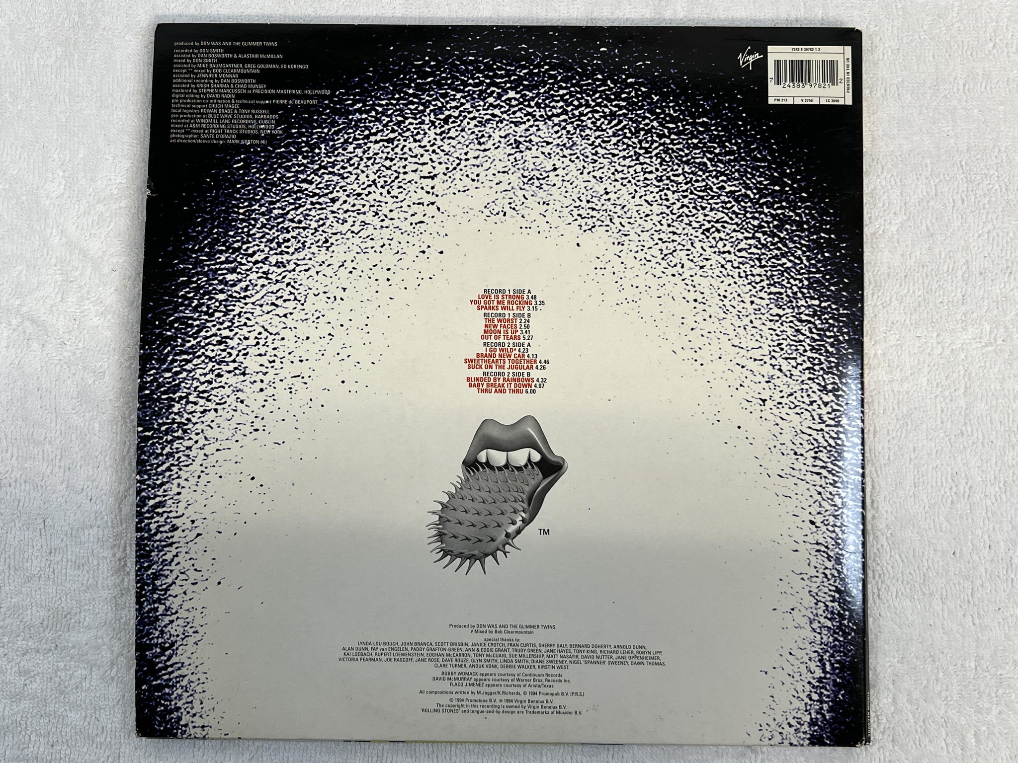 Omslagsbild för skivan ROLLING STONES Voodoo Lounge 2xLP -94 EU VIRGIN V2750