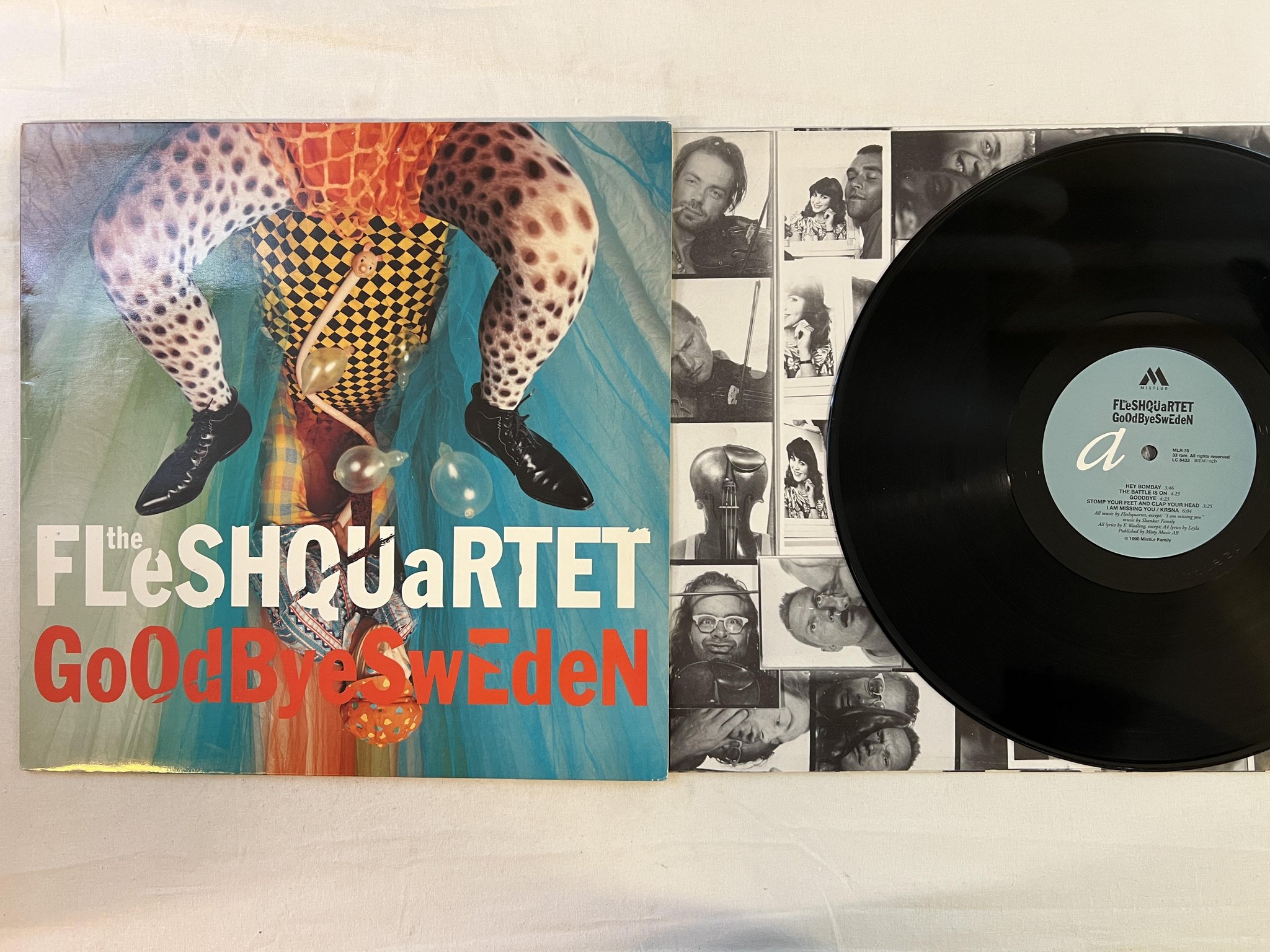 Omslagsbild för skivan FLESHQUARTET goodbye sweden LP -90 Swe MISTLUR MLR 75