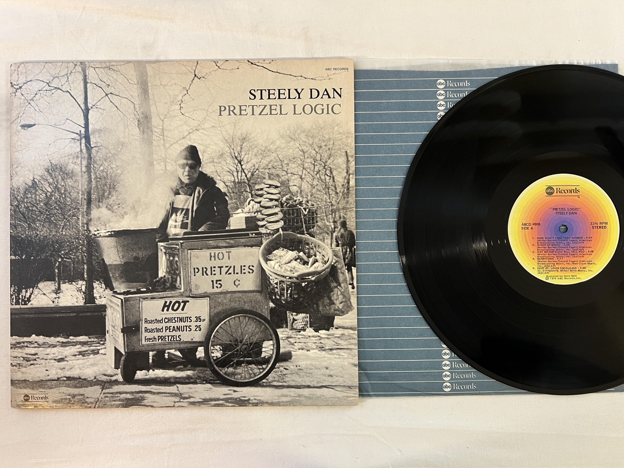 Omslagsbild för skivan STEELY DAN pretzel logic LP -74 US ABC ABCD 808 *** CLASSIC ROCK ***