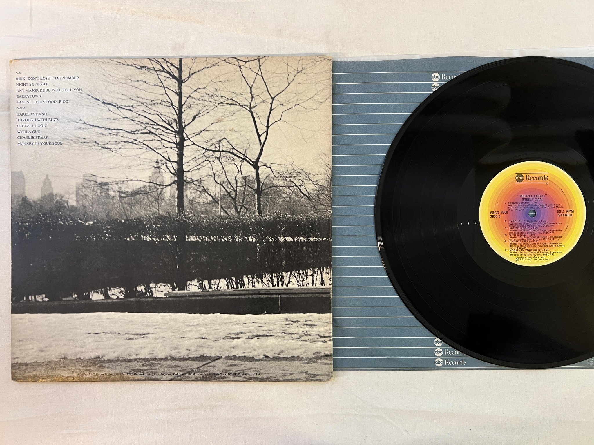 Omslagsbild för skivan STEELY DAN pretzel logic LP -74 US ABC ABCD 808 *** CLASSIC ROCK ***